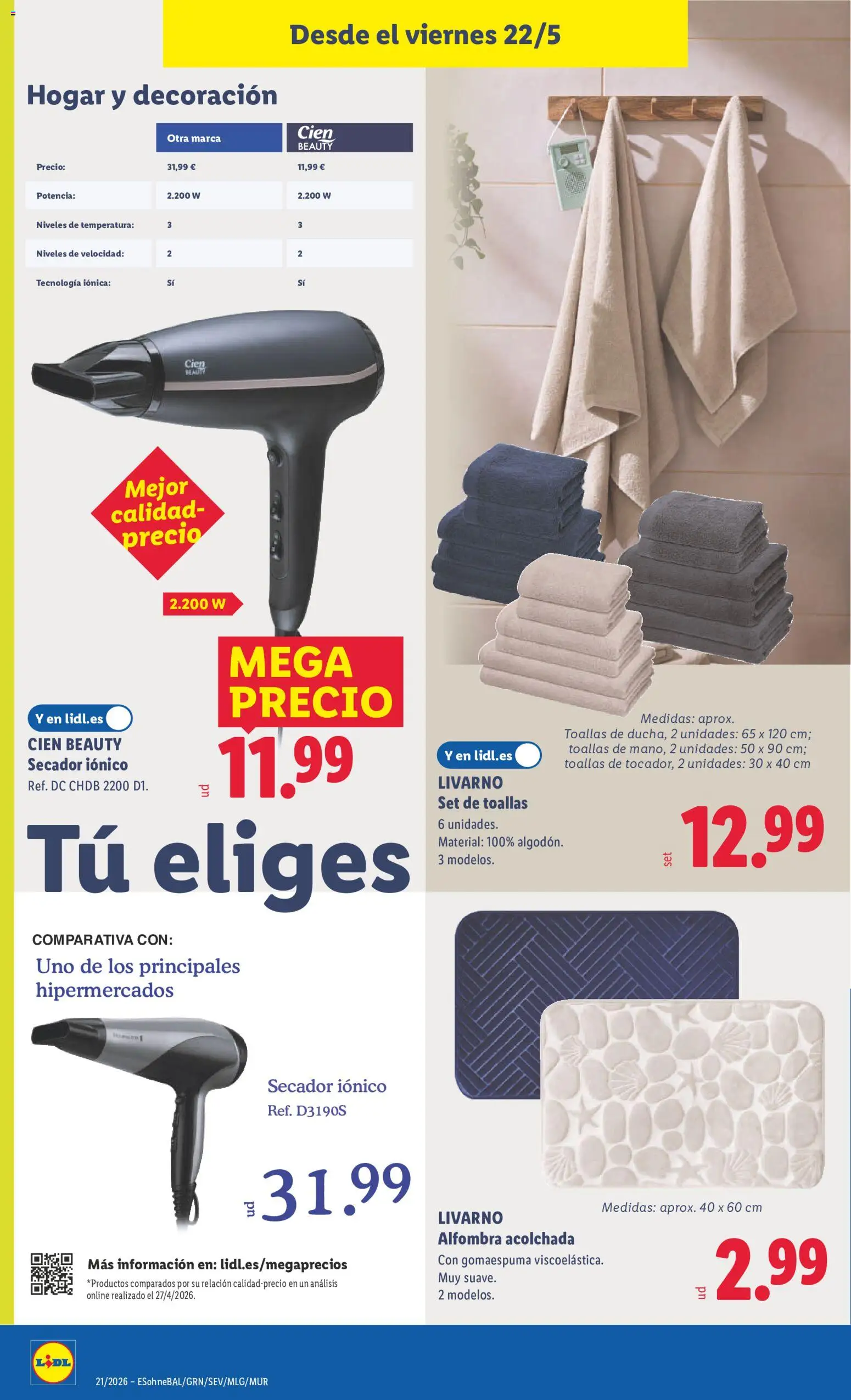 Lidl folleto de bazar │ válido desde el 18.05.2026 | Página: 26 | Productos: Alfombra