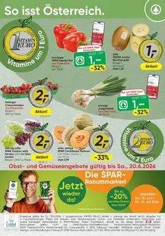 Spar - Flugblatt ab 18.06.2026 gültig | Seite: 20 | Produkte: Obst