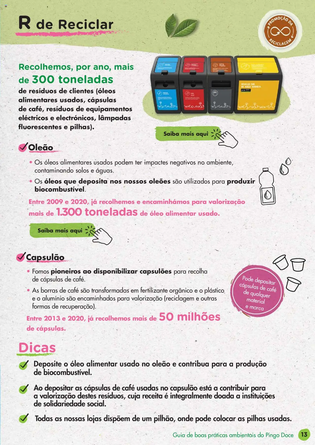 Pingo Doce Guia de Boas Práticas Ambientais │ válido de 24/02/2022 | Página: 13