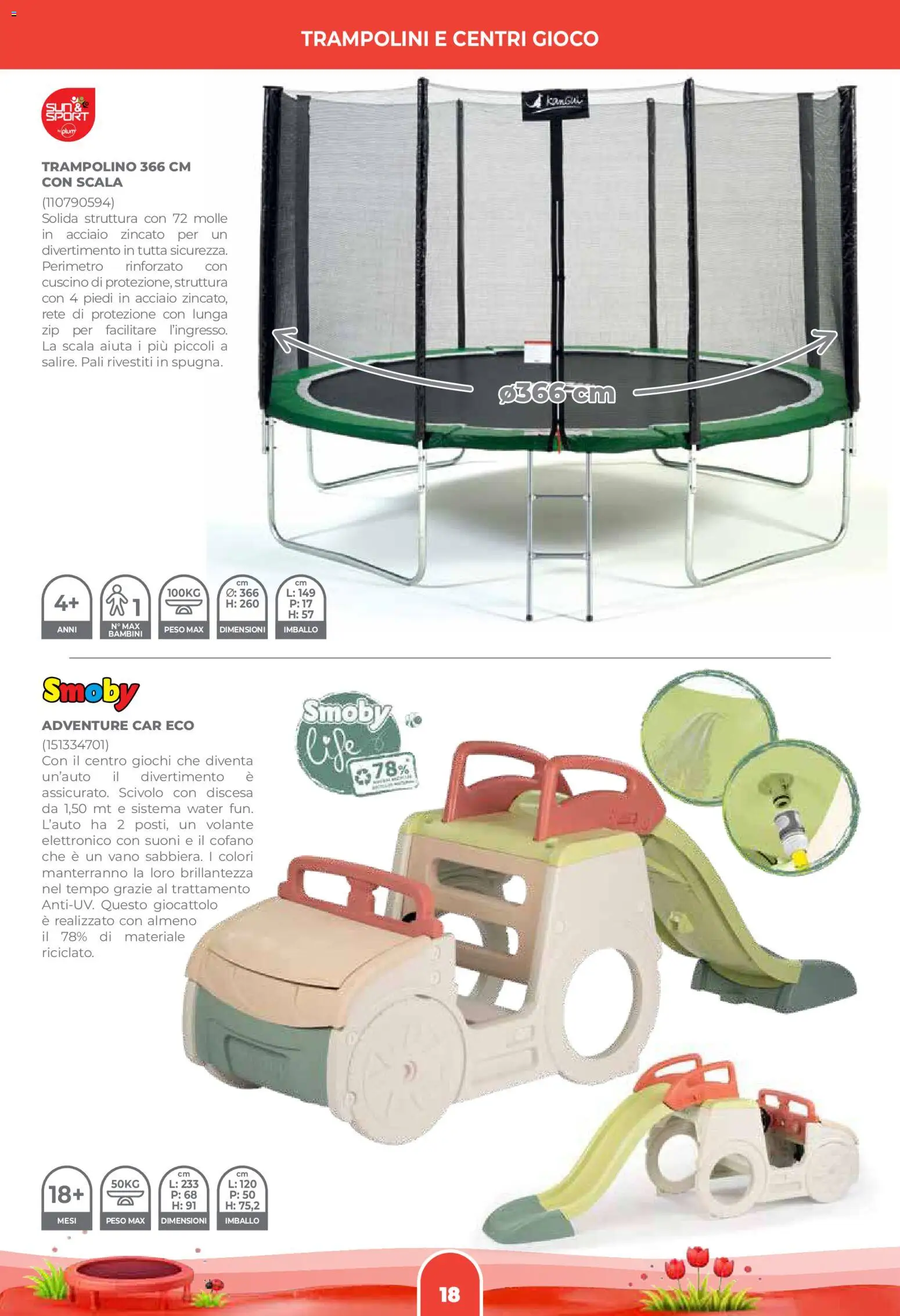 Volantino Toys Center del 02.04.2026 | Pagina: 20 | Prodotti: Scivolo, Trampolino, Gioco, Cuscino