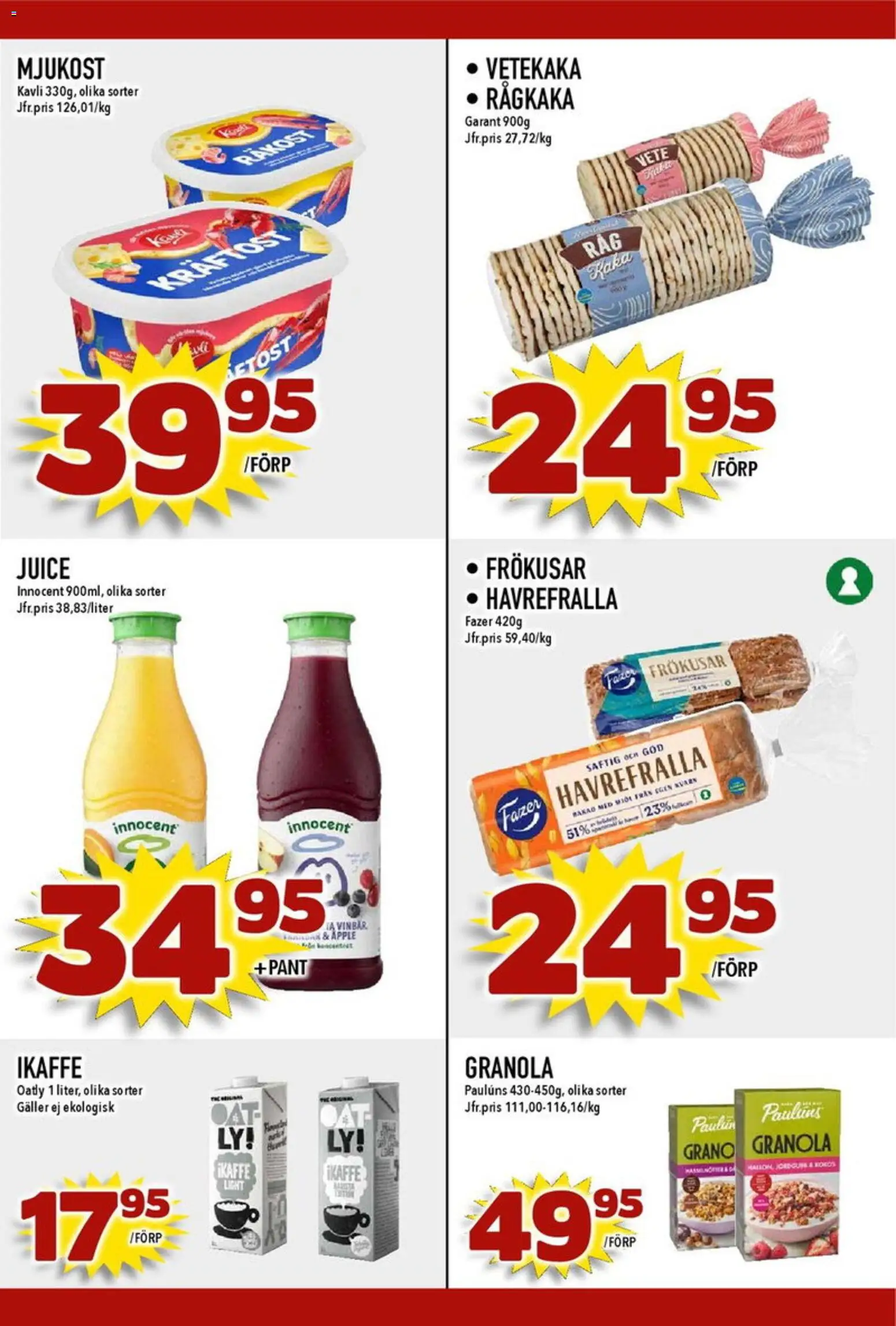 Matdax reklamblad aktuell från 24/08/2026 | Sida: 18 | Produkter: Räkost, Kokos, Granola, Mjukost