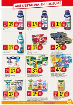 Vista previa Consum folleto válido desde el 23/07/2026 | Página: 3 | Productos: Leche sin lactosa, Leche, Yogur, Τυρόπιτα