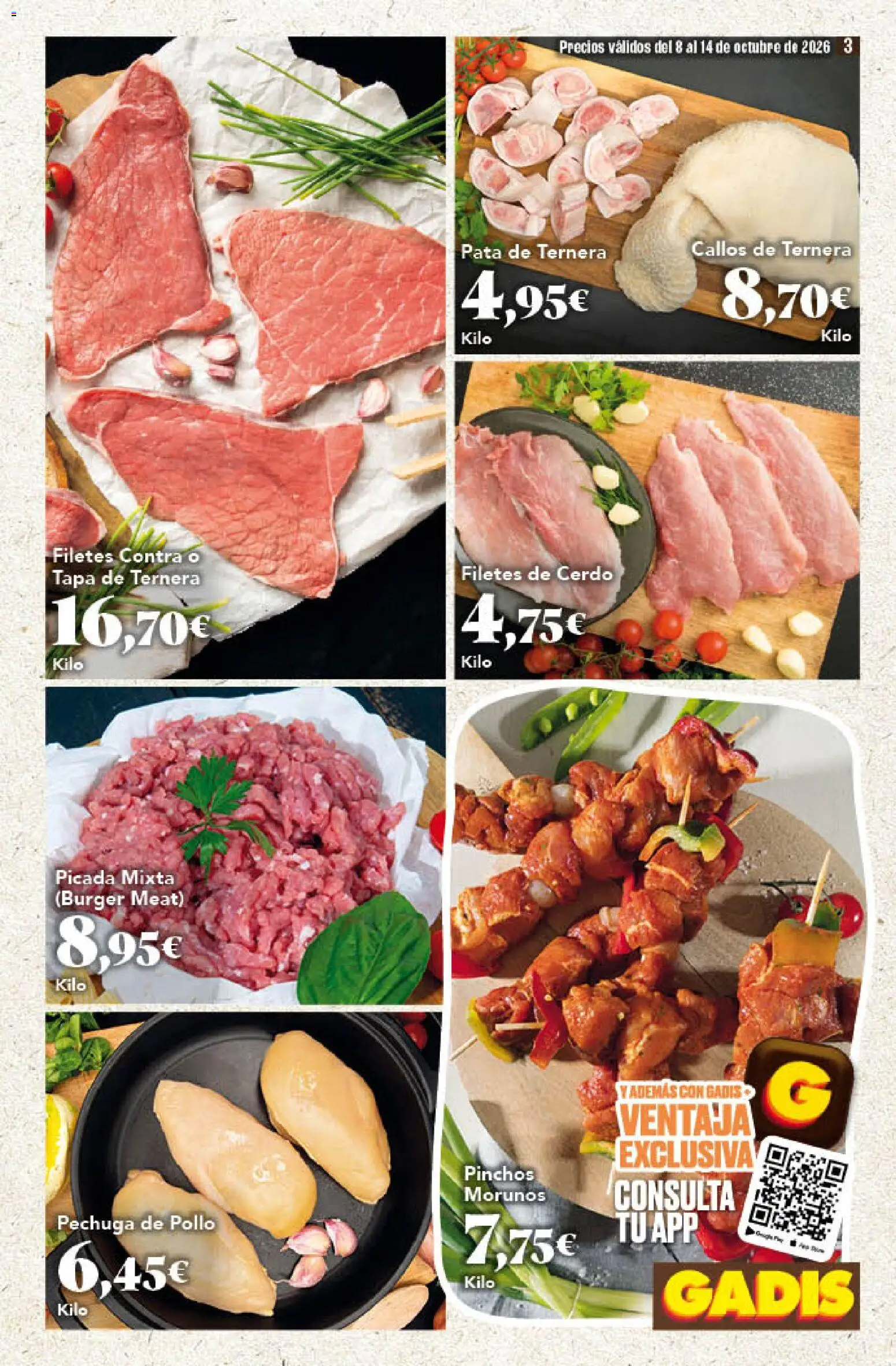 Gadis - folleto │ válido desde el 08/10/2026 | Página: 3 | Productos: Callos de ternera, Callos, Cerdo, Pollo