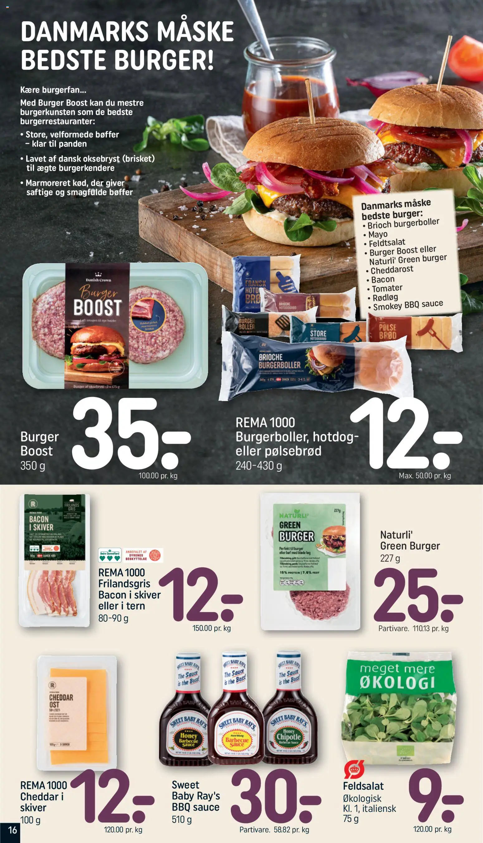 Rema 1000 tilbudsavis – gyldig fra 26.05.2026 | Side: 16 | Produkter: Tomater, Bøffer, Burgerboller, Søm