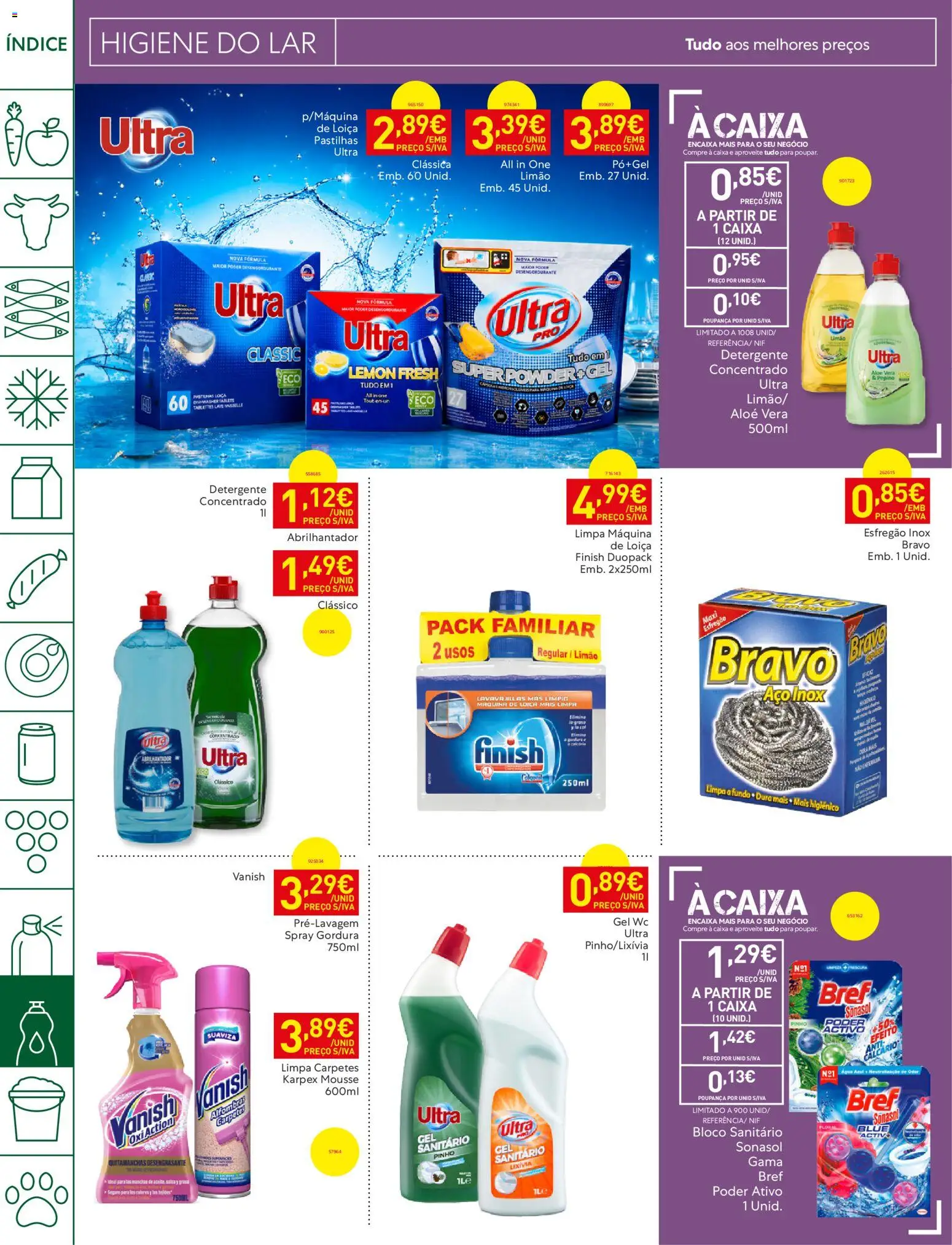 Recheio folheto Madeira │ válido de 28/07/2026 | Página: 36 | Produtos: Esfregão, Abrilhantador, Detergente, Caixa