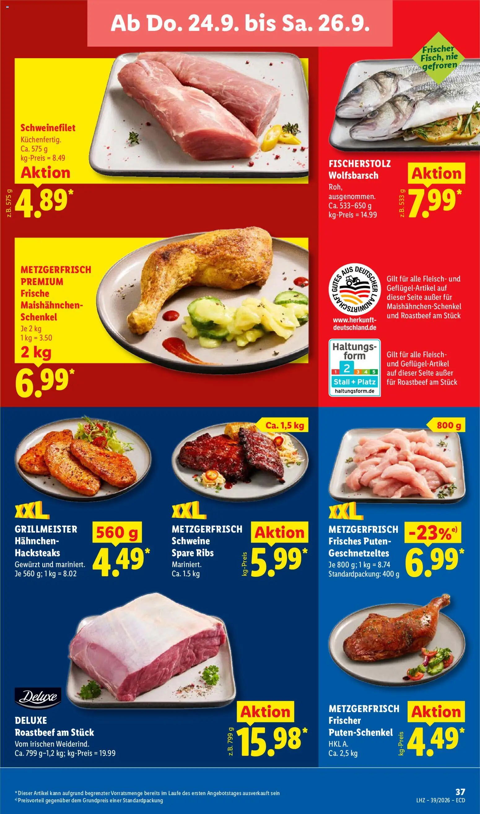 Lidl Německo leták od 21.09.2026 | Strana: 59 | Produkty: Deluxe, Roastbeef