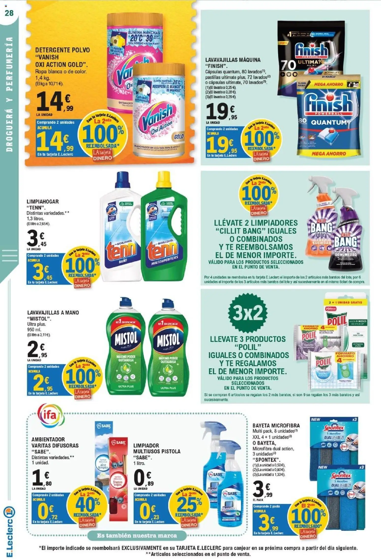 E.Leclerc - Ciudad Real │ válido desde el 07/10/2026 | Página: 28 | Productos: Polvo, Cápsulas, Ambientador, Baño