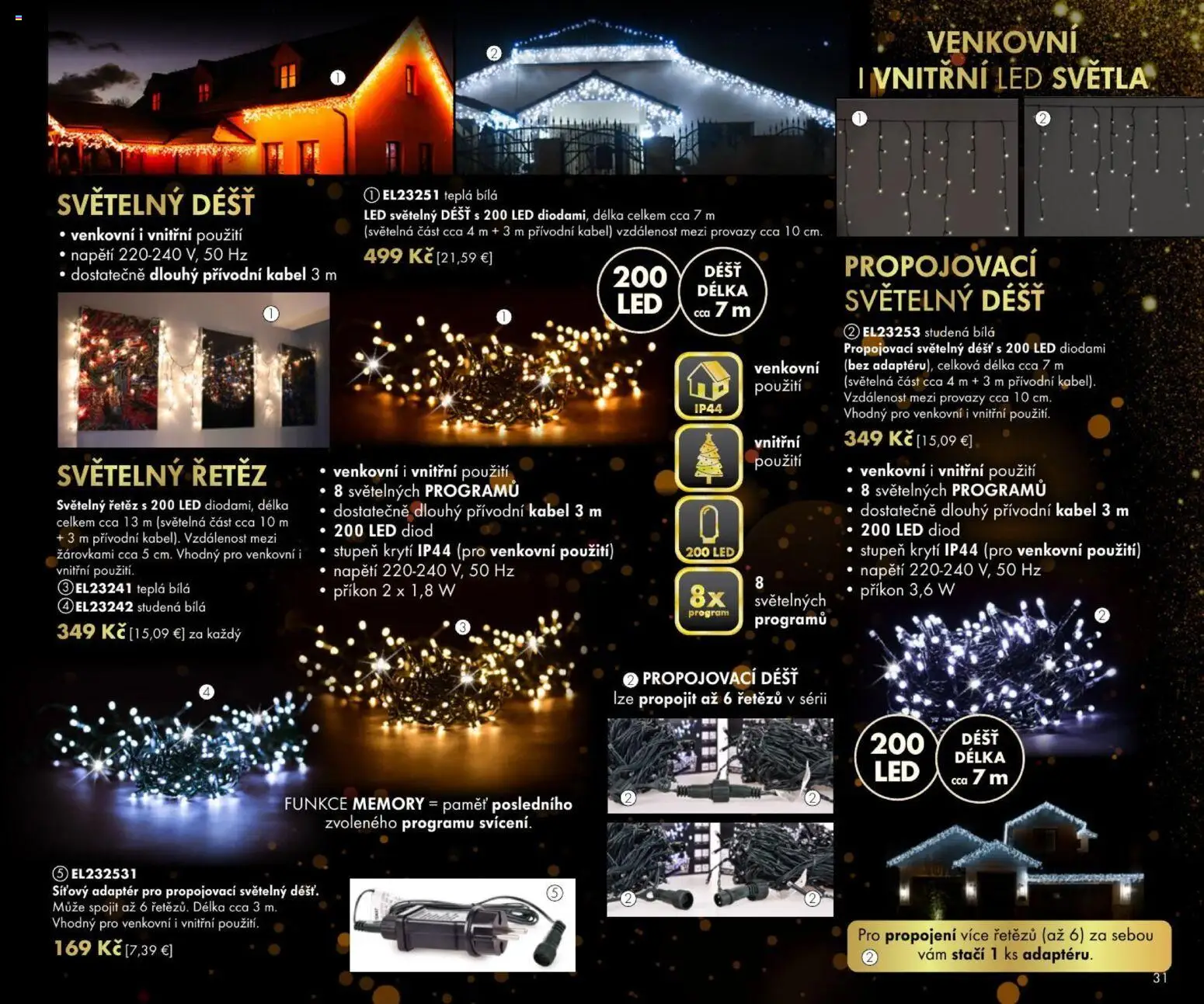 Nové Dedra akcie – leták je platný od 01.10.2026 | Strana: 31 | Produkty: Led, Kábel, Adaptér