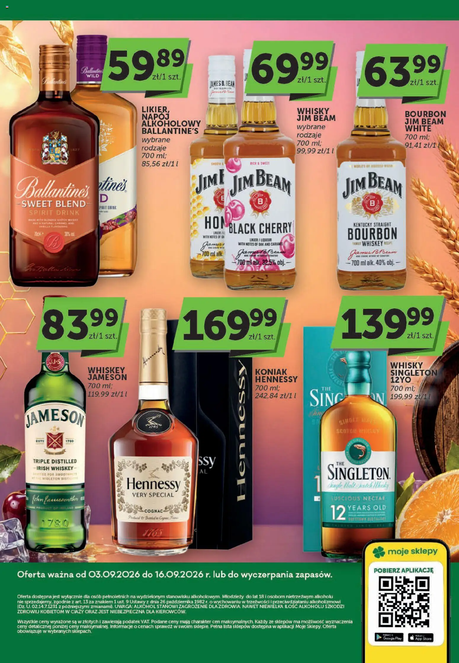 ABC gazetka alkoholowa od 03.09.2026 | Strona: 8 | Produkty: Jameson, Whisky bourbon, Alkohol, Whisky