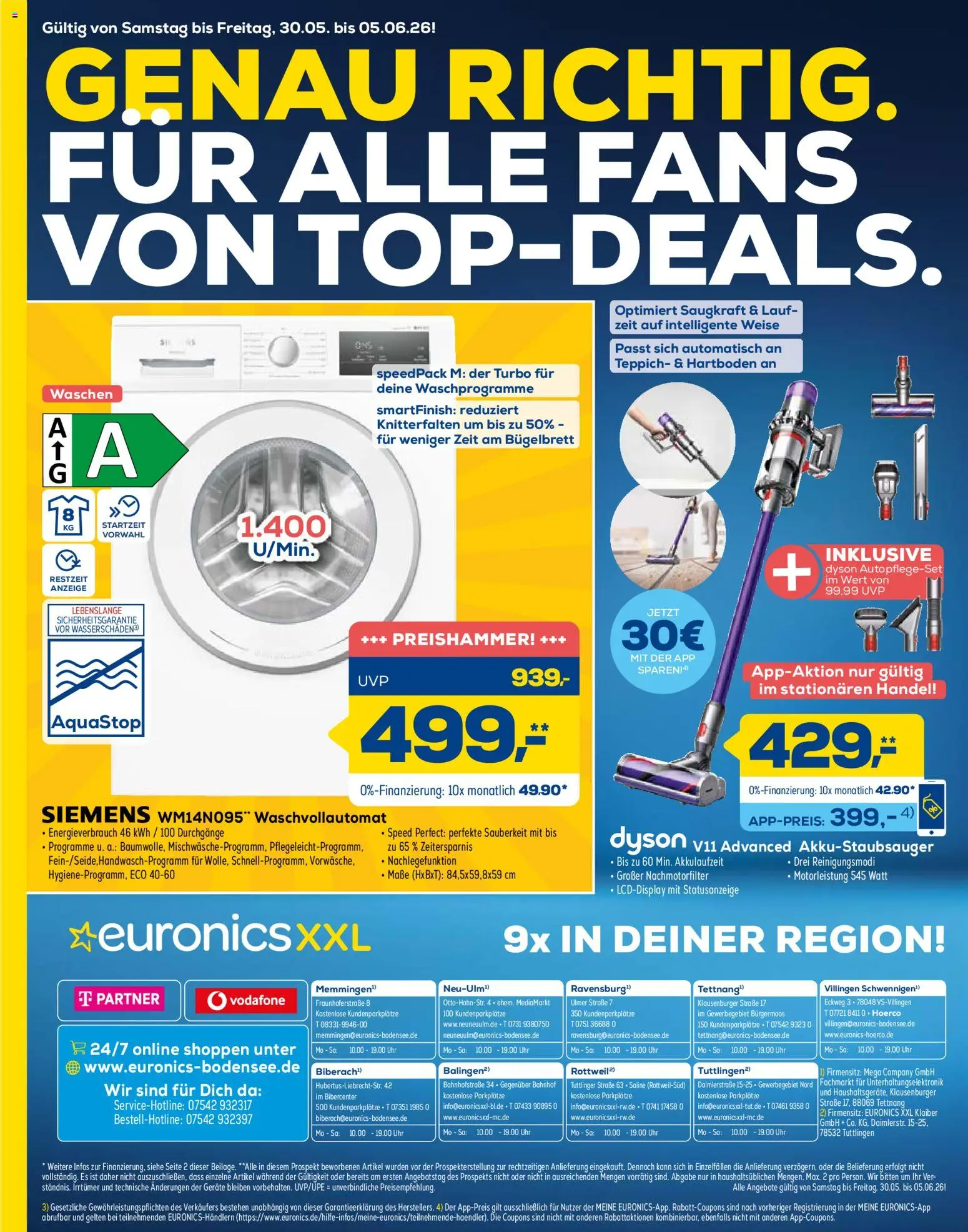 Euronics Prospekt – gültig ab 30.05.2026 | Seite: 12 | Produkte: Dyson, Siemens, Teppich, Uhr