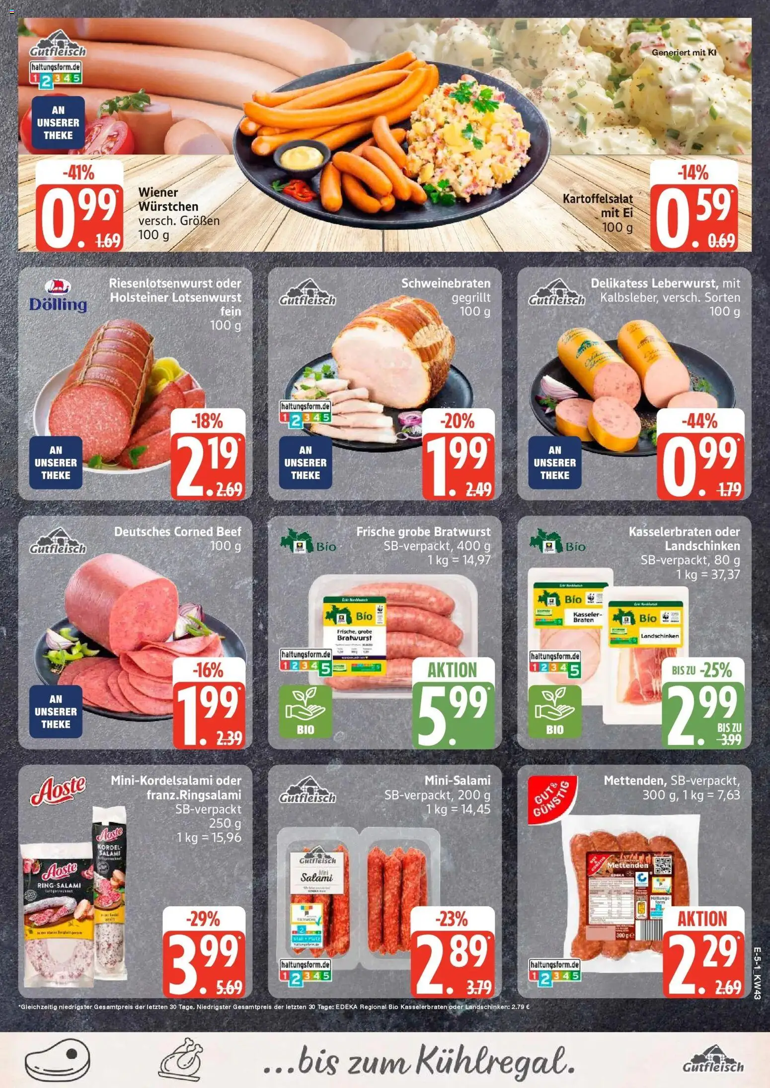 Edeka Prospekt Husum (ab 19.10.2026) » Angebote Online | Seite: 7 | Produkte: Theke, Bratwurst, Salami