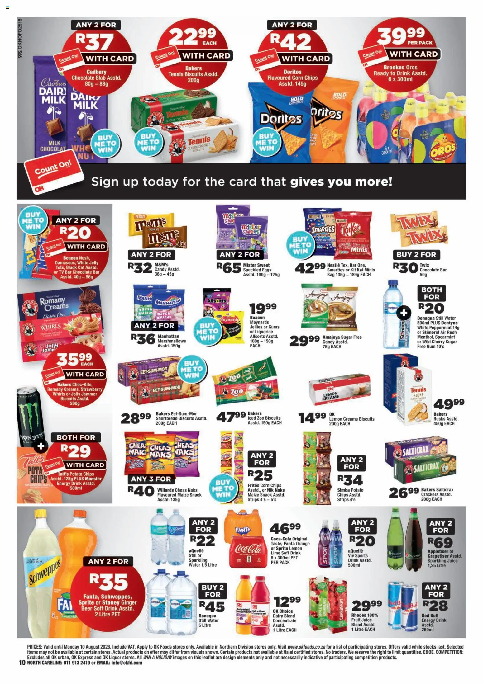 New OK Foods catalogue – valid from 24/07/2026 | Page: 10 | Products: TV, Juice, Fruit, Dairy blend