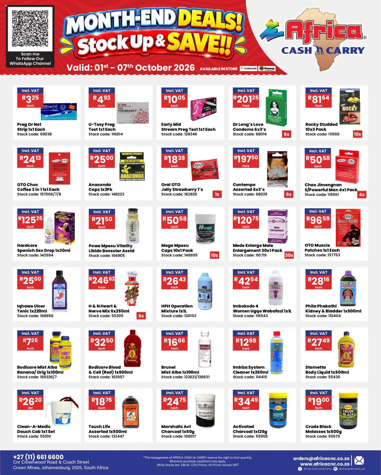 New Africa Cash & Carry catalogue – valid from 01/10/2026 | Page: 19 | Products: Tonic, Coffee, Stock, Caramel
