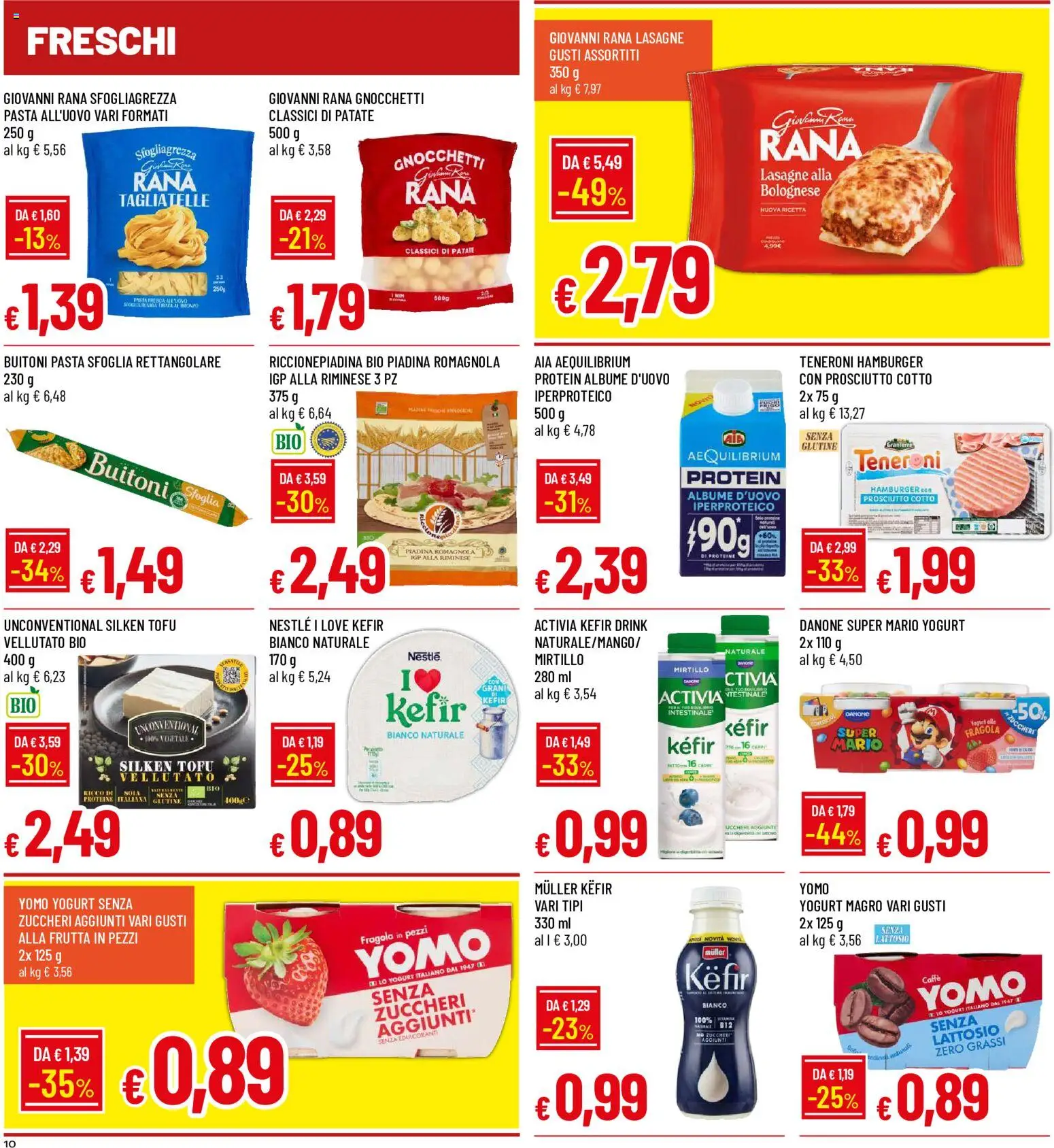 Volantino Famila del 29/10/2026 | Pagina: 10 | Prodotti: Patate, Prosciutto, Pasta, Gnocchetti