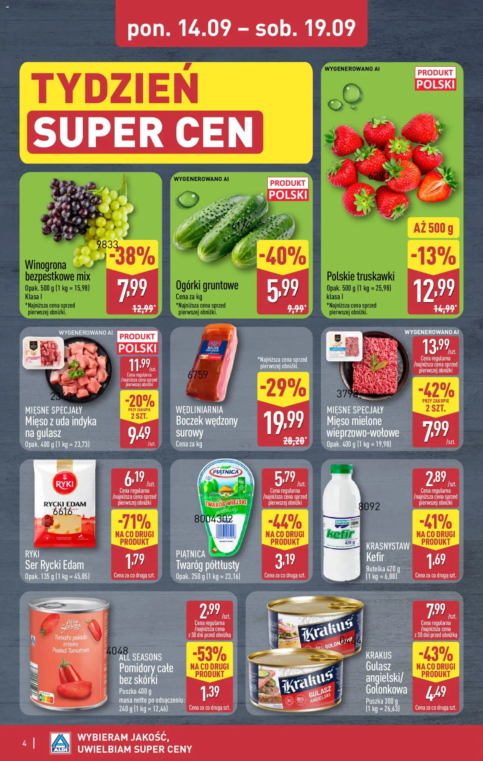 Aldi Polsko leták - Oferta weekendowa od 17.09.2026 | Strana: 4 | Produkty: Kefír