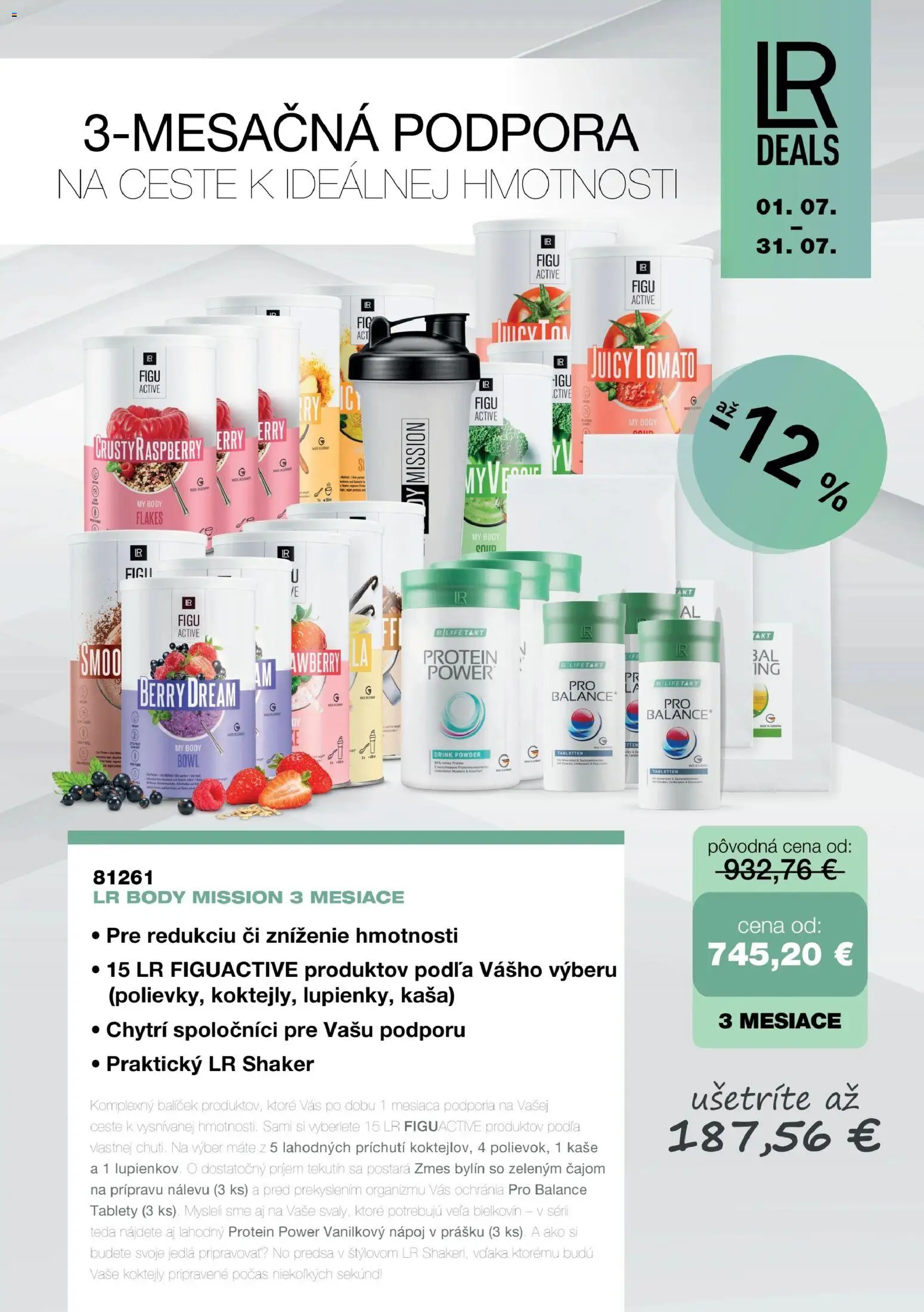 Nové LR akcie – leták je platný od 15.07.2026 | Strana: 10 | Produkty: Protein