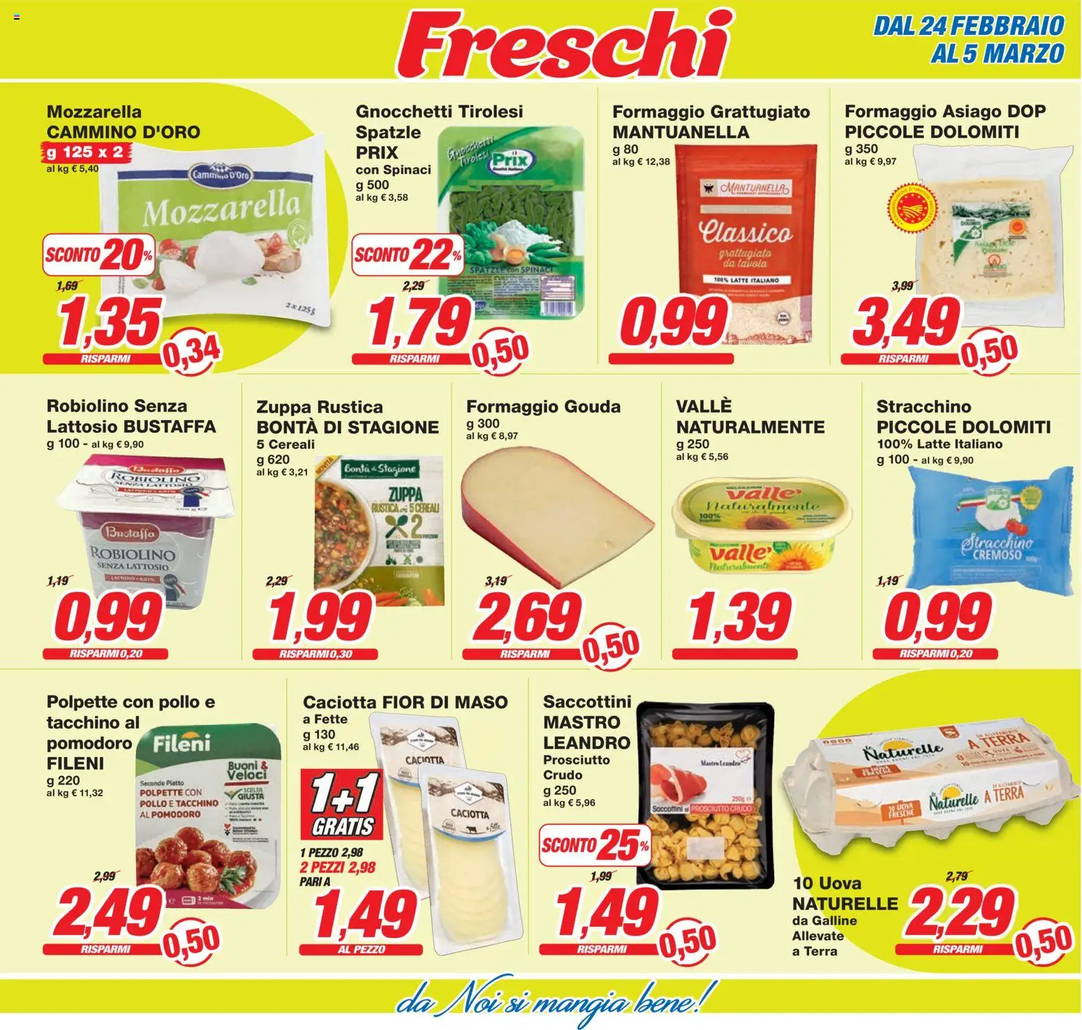 Volantino Prix del 24.02.2026 | Pagina: 12 | Prodotti: Spatzle, Tacchino, Pomodoro, Latte