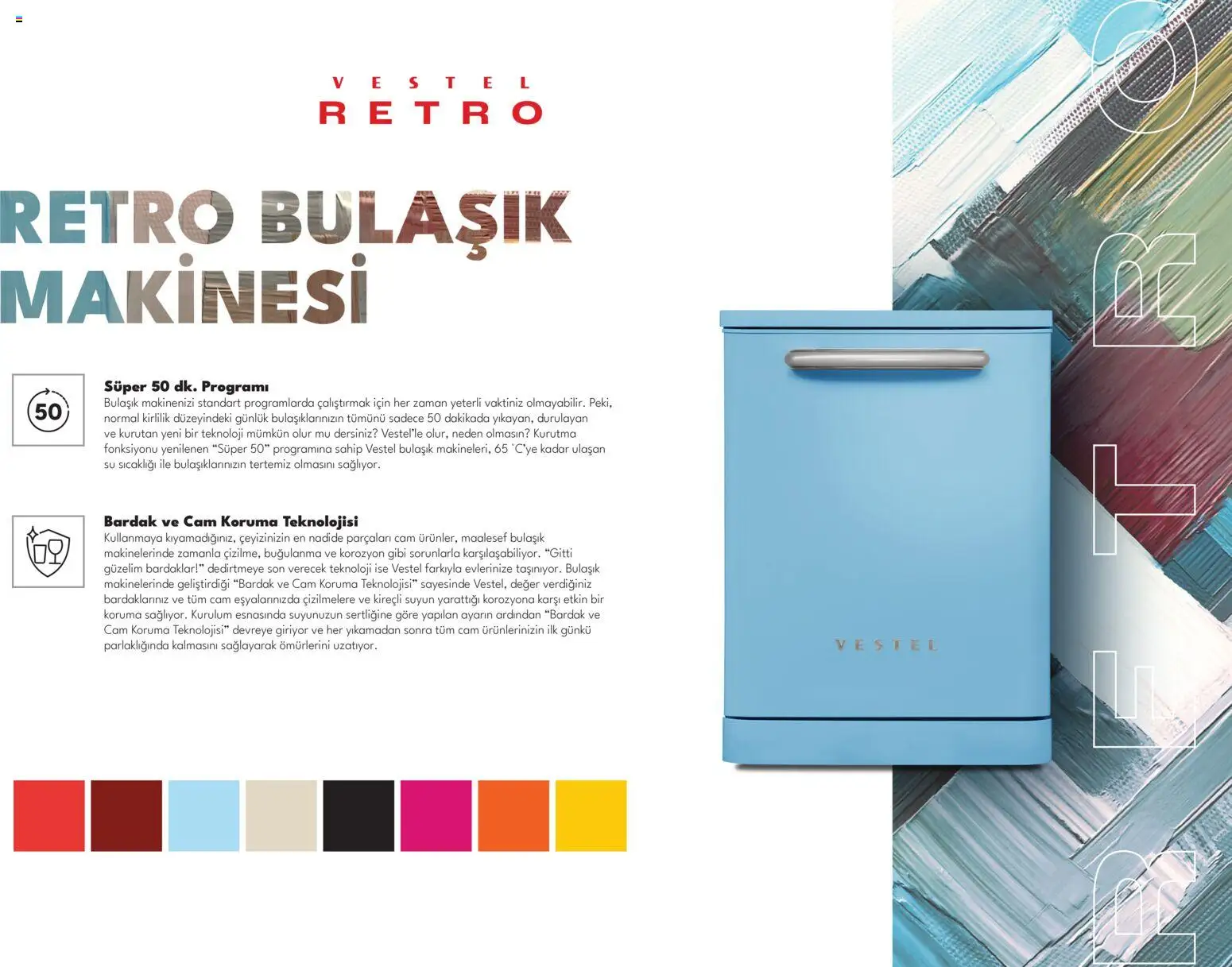Vestel - Retro Katalog - 01 Ekim 2026 tarihinden itibaren geçerlidir | Sayfa: 19 | Ürünler: Su, Bardak, Bulaşık makinesi