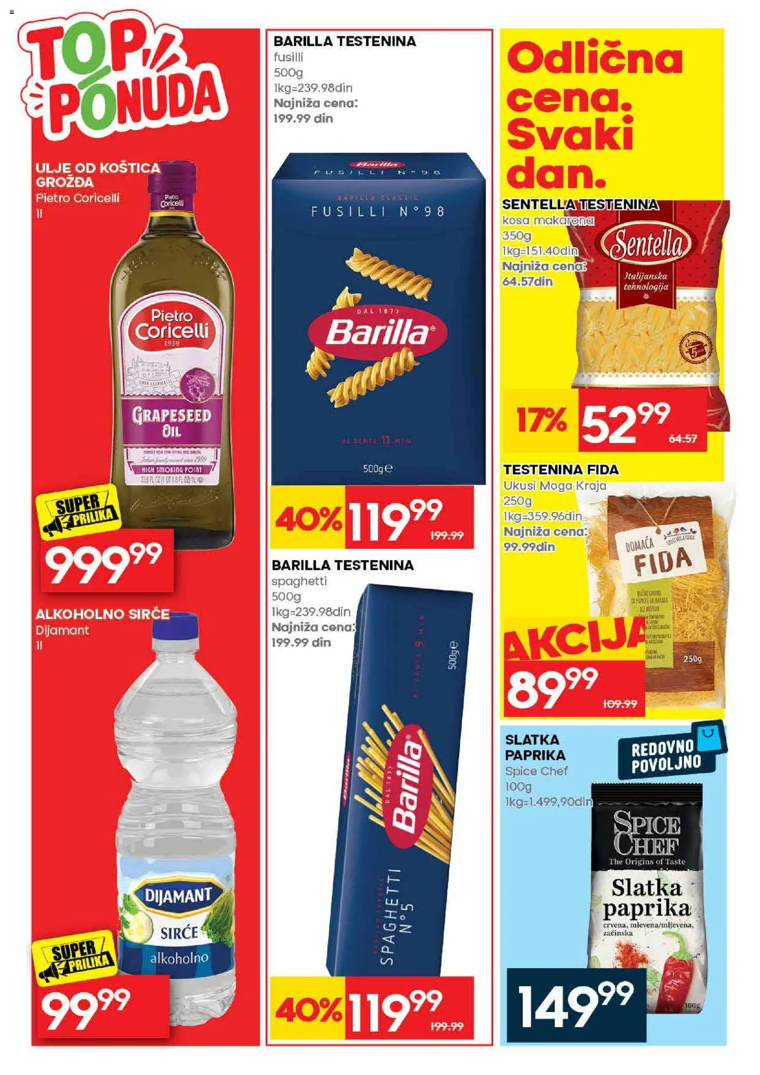 Mercator katalog - važi od 26.10.2026 | Strana: 34 | Proizvode: Barilla, Paprika, Sirće, Barilla testenina