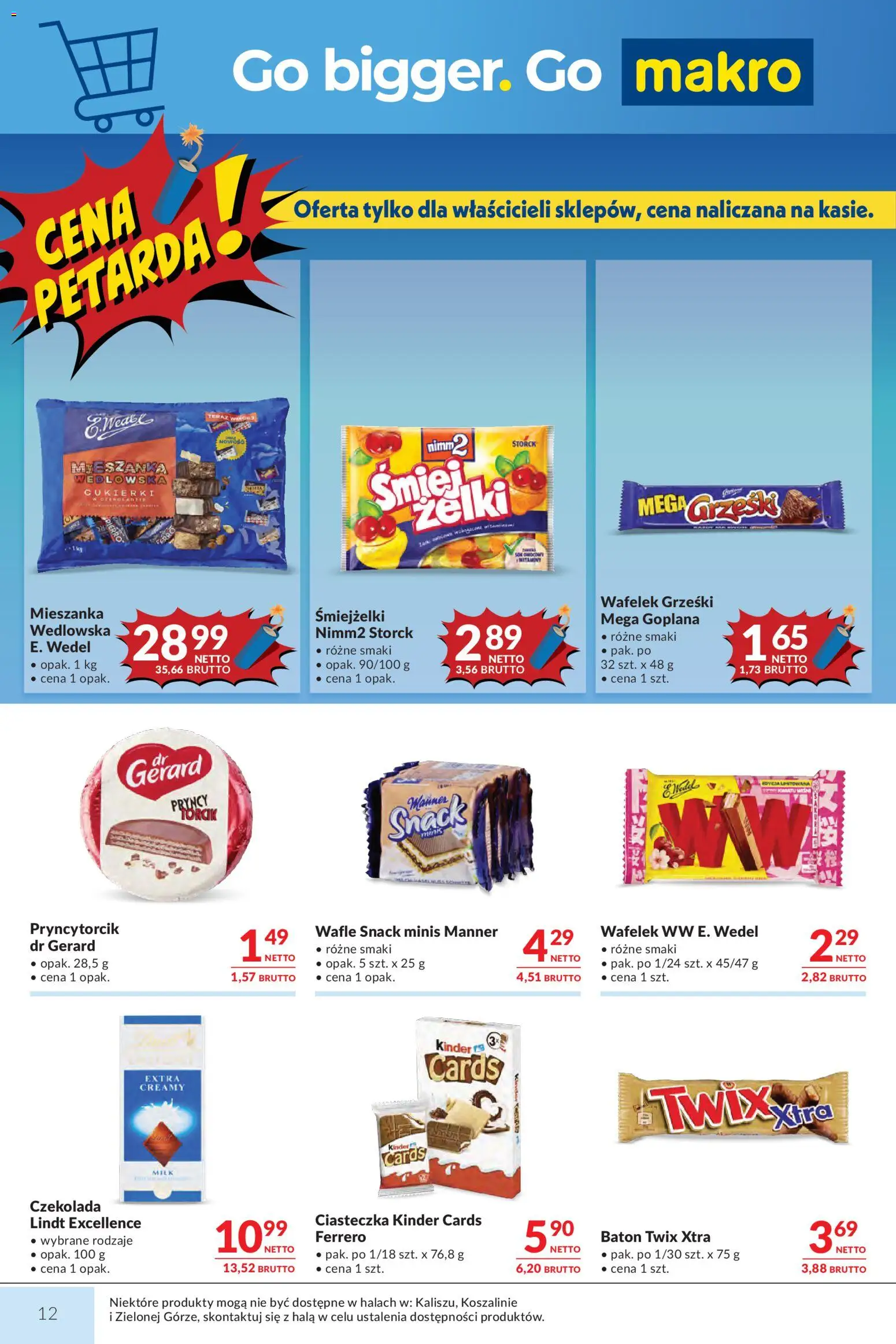 Makro gazetka od 09.06.2026 | Strona: 12 | Produkty: Baton, Cukierki, Ciasteczka, Kinder cards
