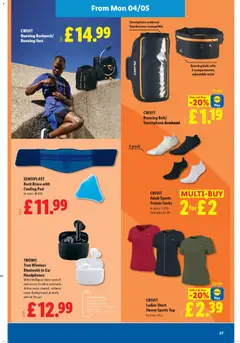 Preview of Lidl - A taste of Greece valid from 30.04.2026 | Page: 27 | Products: Socks, Belt, Smartphone, Headphones