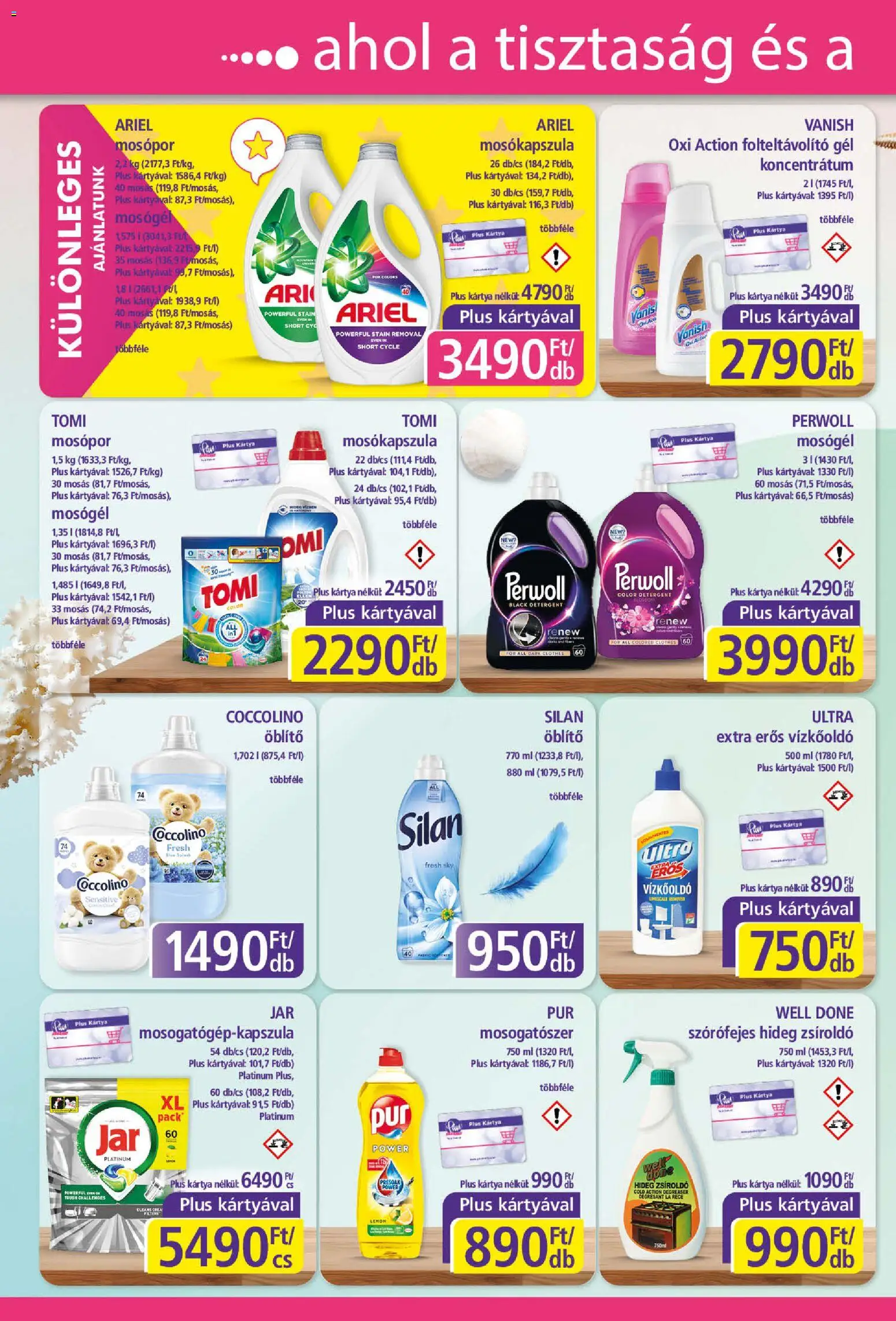 Plus Market akciós ujság - amely érvényes a következő dátumtól: 2026.07.16. | Oldal: 2 | Termékek: Coccolino, Mosógél, Mosókapszula, Folteltávolító