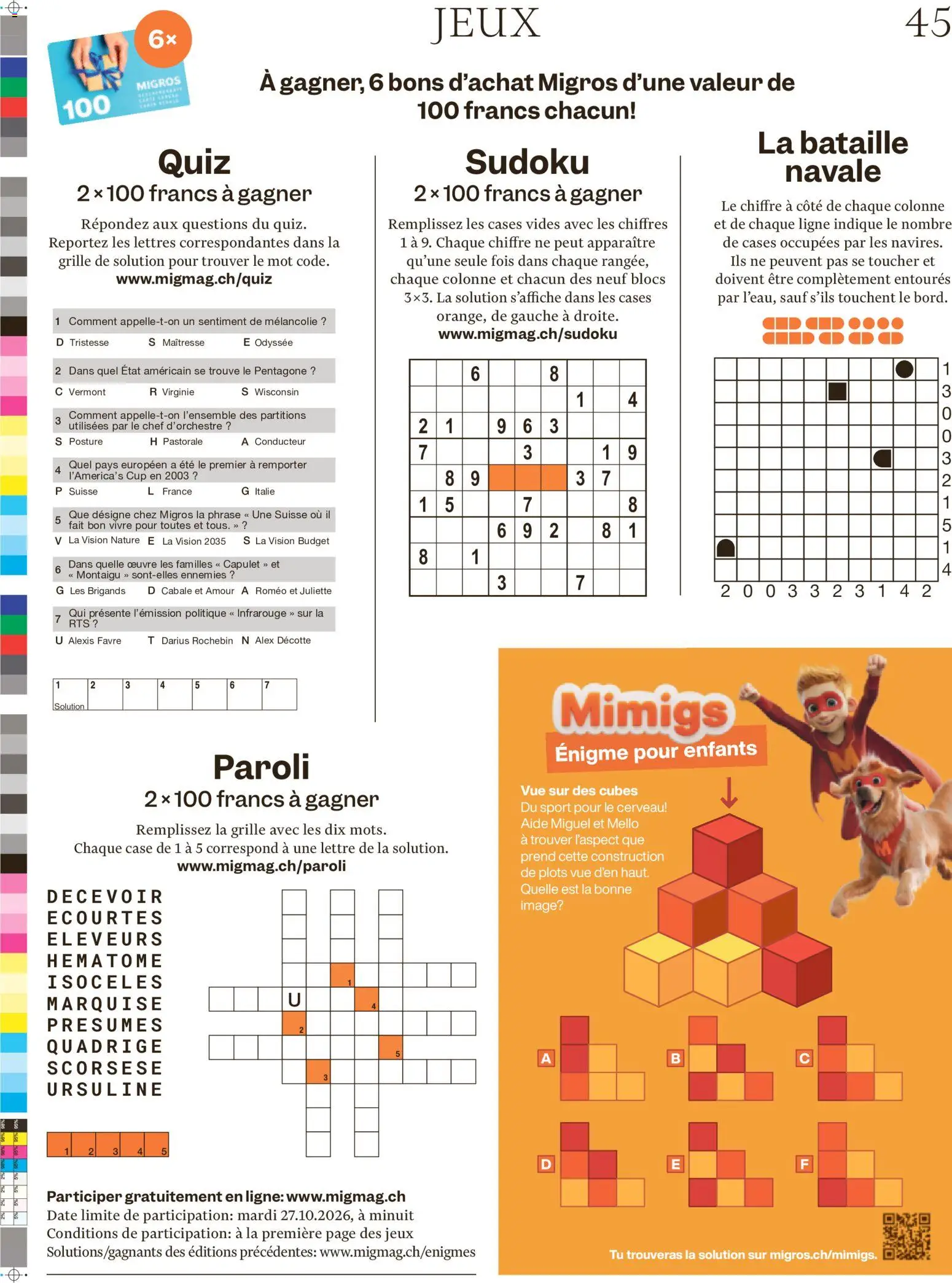 Migros aktionen Magazine FR – gültig ab 21.10.2026 | Seite: 45
