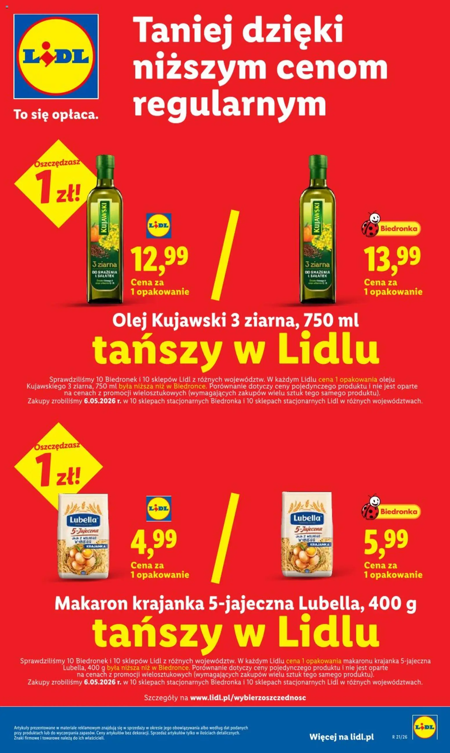 Lidl gazetka od 28.05.2026 | Strona: 25 | Produkty: Olej kujawski, Olej, Makaron, Jaja