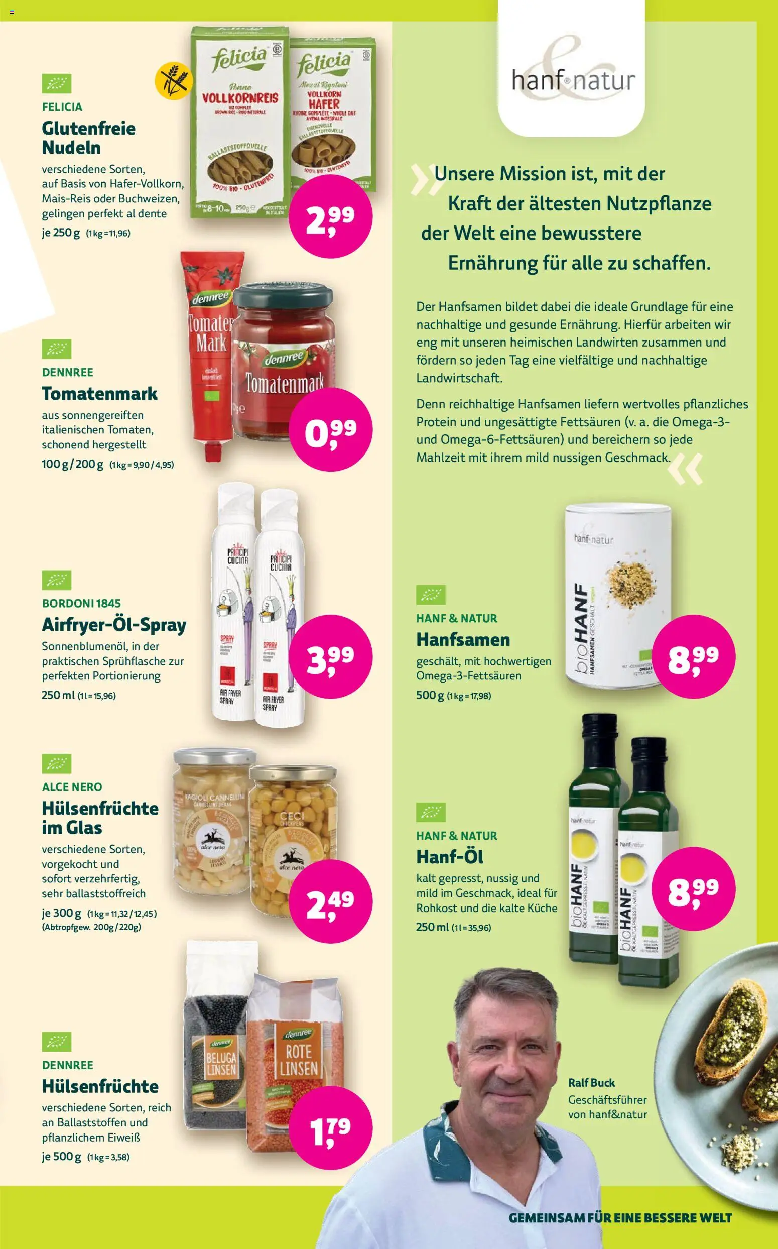 BioMarkt Prospekt – gültig ab 26.08.2026 | Seite: 9 | Produkte: Öl, Küche, Nudeln