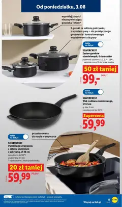 Pogląd oferty "SILVERCREST Patelnia do serwowania z odlewu aluminium z pokrywką, Ø 28 cm, Żaroodporna do 160°C, grubość dna: 5,5 mm" - ważna od 03.08.2026 | Strona: 17 | Produkty: Garnki, Patelnia