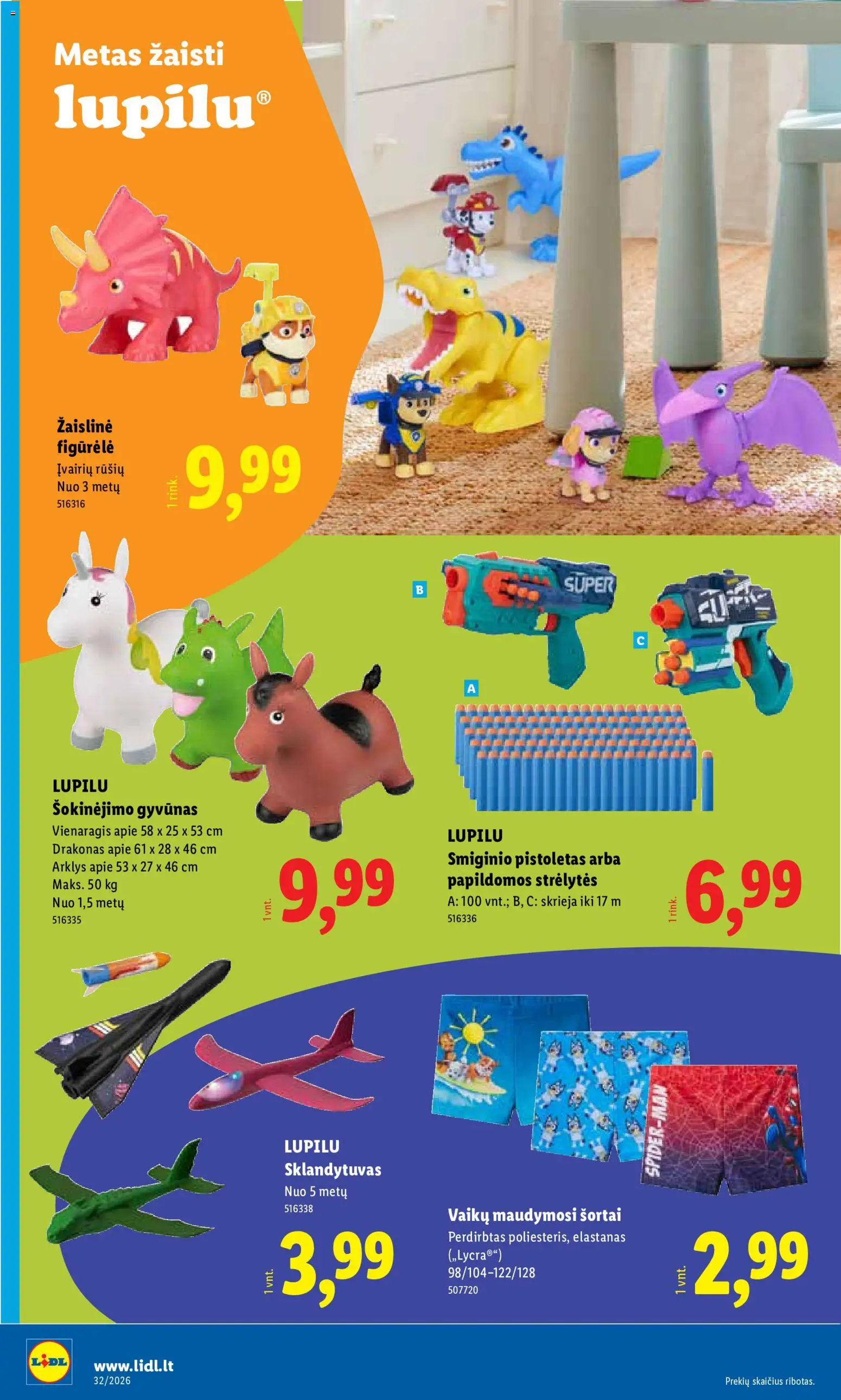 LIDL akcijos nuo 2026.08.03 | Puslapis: 32 | Prekių: Šortai