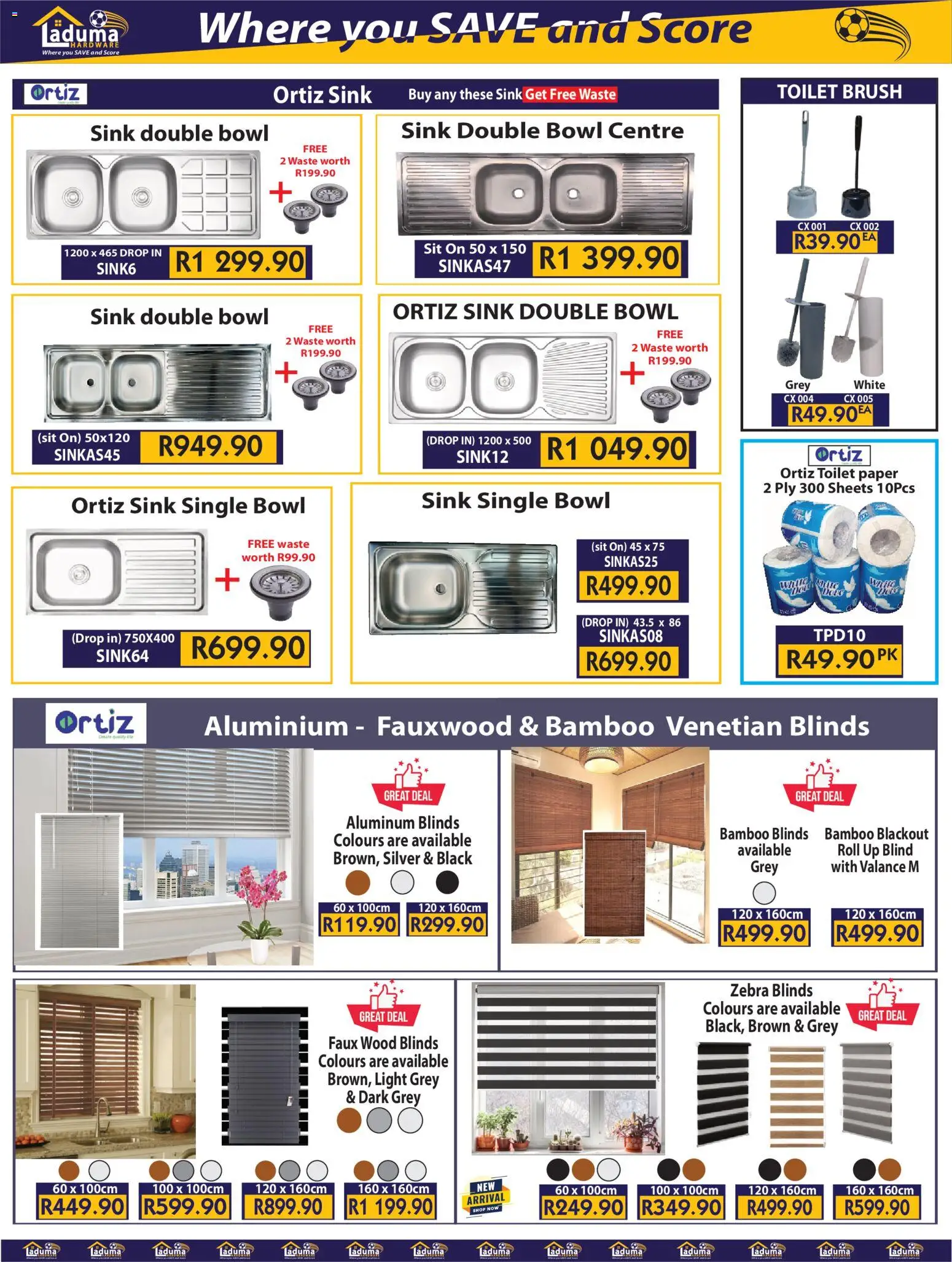 New Laduma Hardware catalogue – valid from 01.04.2026 | Page: 8 | Products: Bowl, Toilet, Sink, Toilet paper