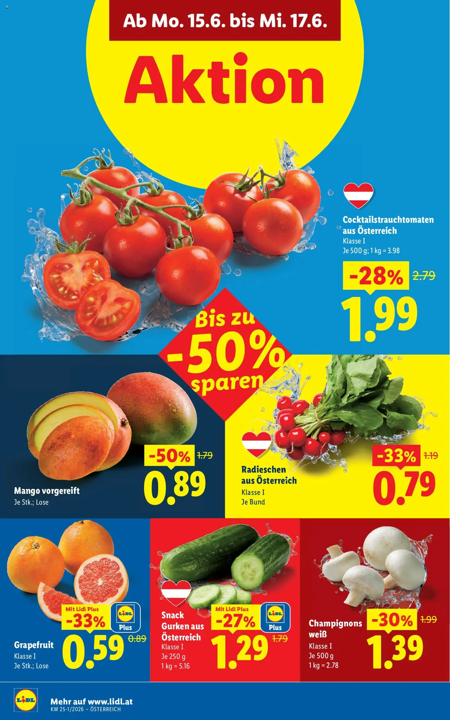 Lidl Flugblatt gültig ab 11.06.2026 | Seite: 43 | Produkte: Gurken, Grapefruit, Mango