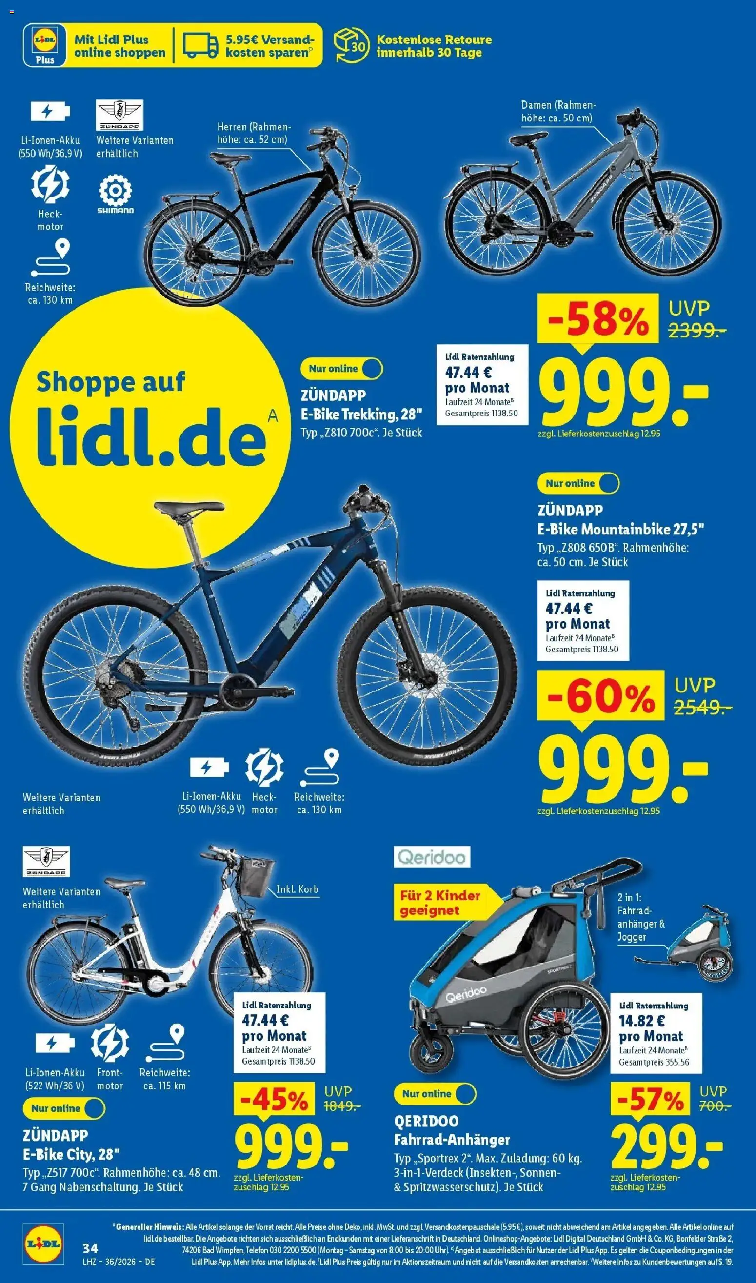 Lidl Prospekt Senftenberg (ab 31.08.2026) zum Blättern » Angebote | Seite: 54 | Produkte: Bad, Korb, E-Bike, Telefon