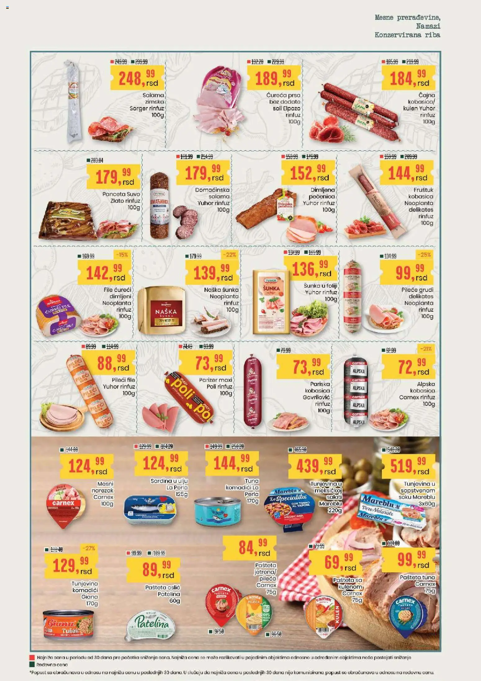 Aroma Market katalog - važi od 09.07.2026 | Strana: 8 | Proizvode: Kulen, Oslić, Riba, Pašteta