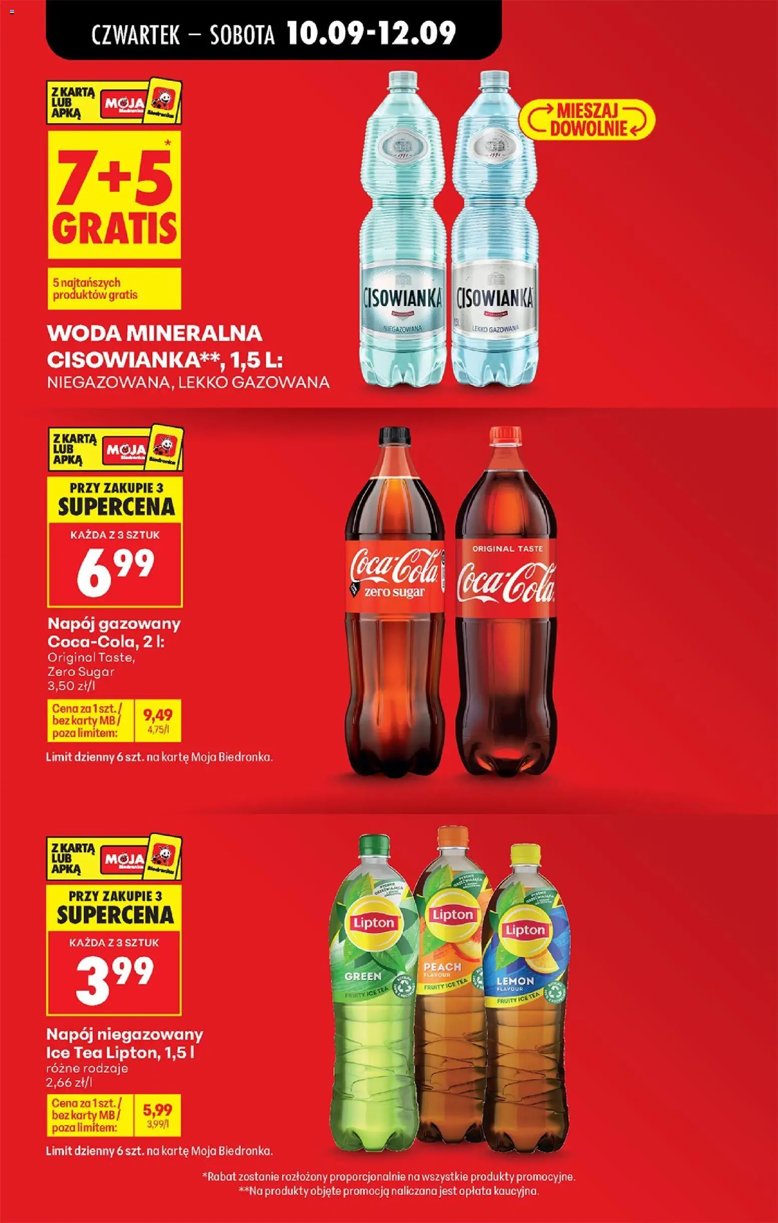 Biedronka gazetka od czwartku od 10.09.2026 | Strona: 13 | Produkty: Karta, Cisowianka, Woda mineralna, Woda