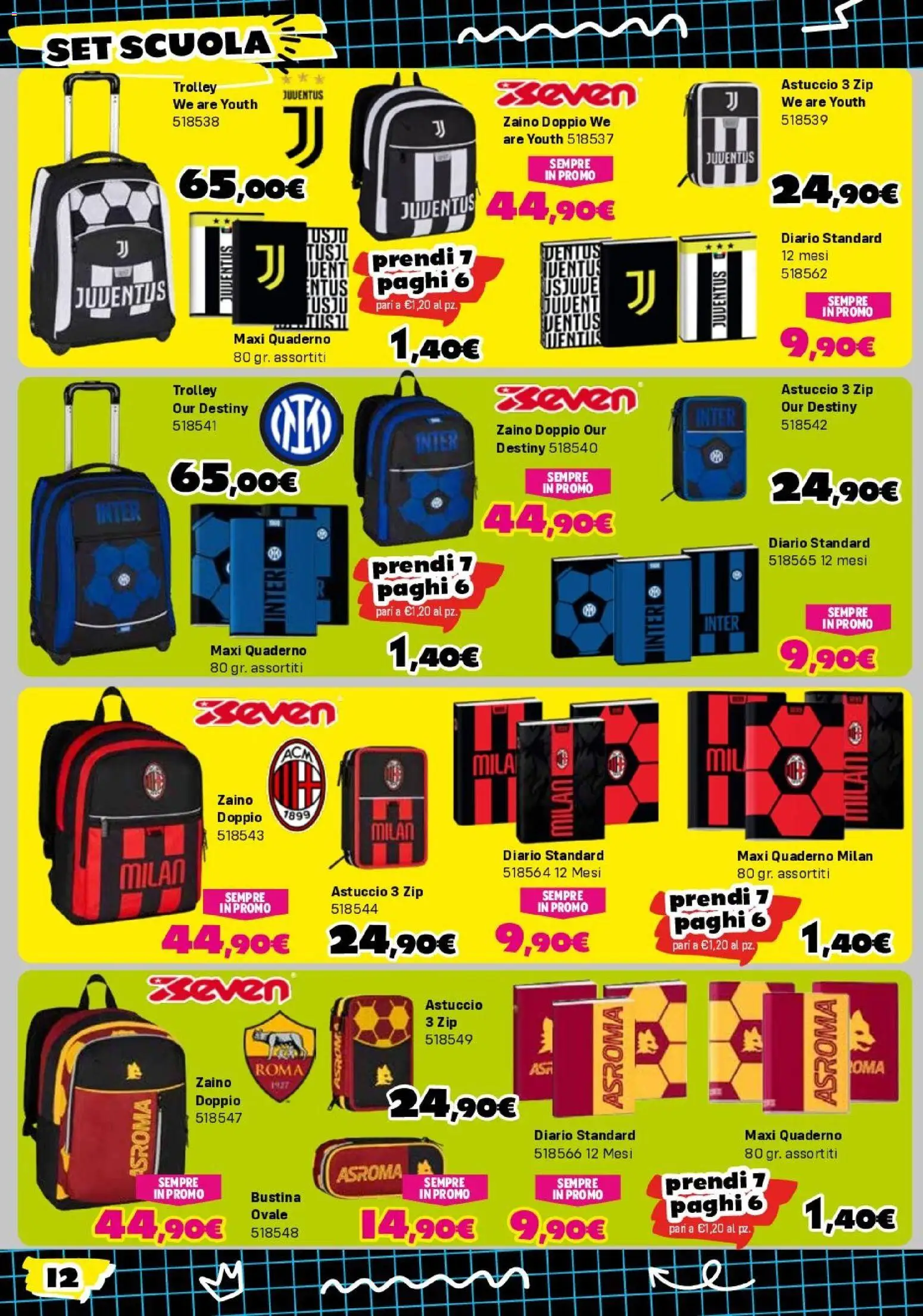 Volantino Orizzonte del 30/07/2026 | Pagina: 12 | Prodotti: Zaino, Astuccio, Quaderno, Trolley