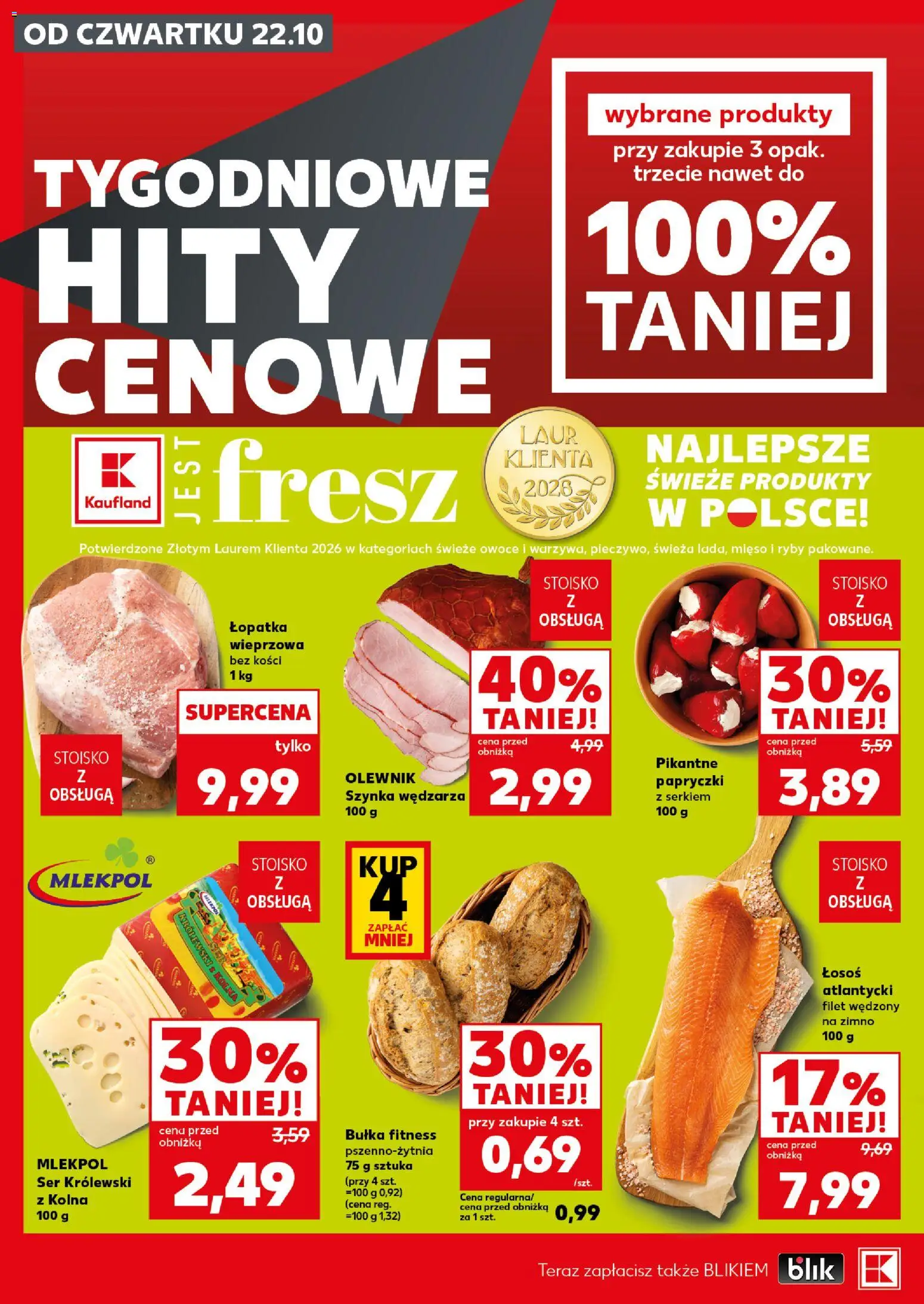 Kaufland Polsko leták - Mocny start od 26.10.2026 | Strana: 8 | Produkty: Ryby, Losos, Lopatka, Filet