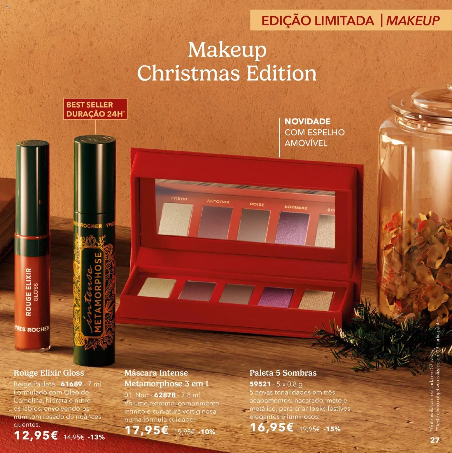 Yves Rocher Catálogo de natal │ válido de 21/10/2026 | Página: 27 | Produtos: Gloss, Sombras, Óleo, Espelho