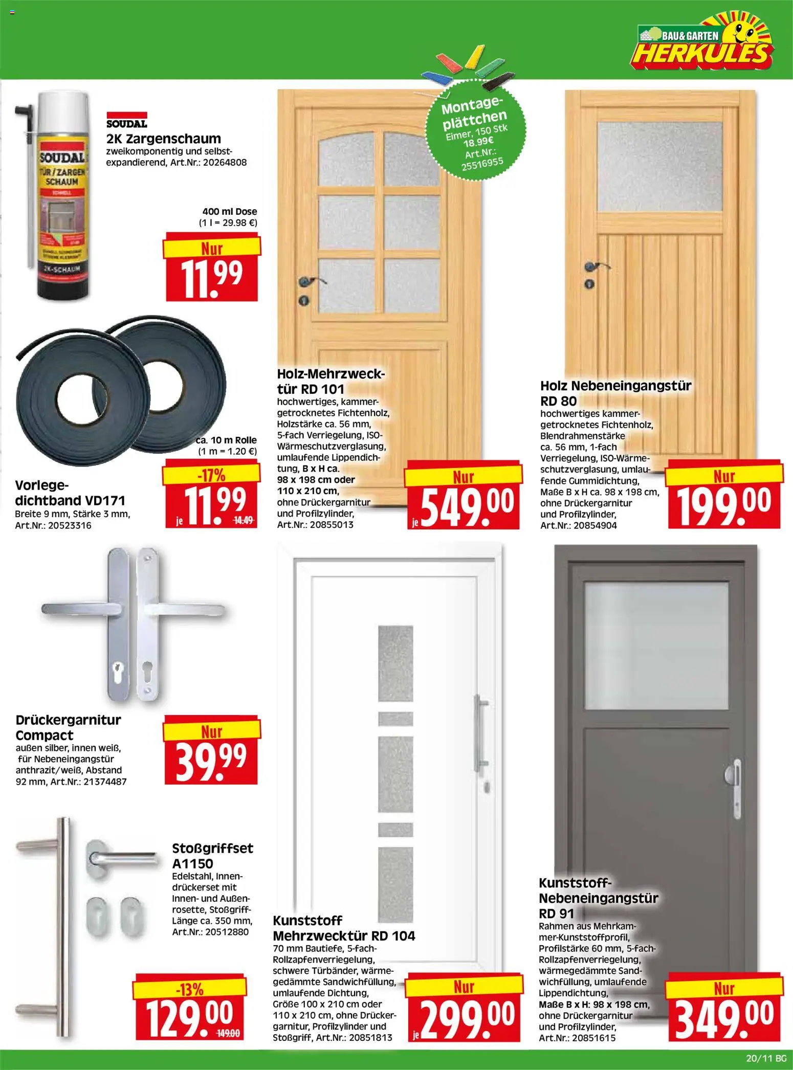 HERKULES Bau & Garten – gültig ab 11.05.2026 | Seite: 11 | Produkte: Tür, Drucker