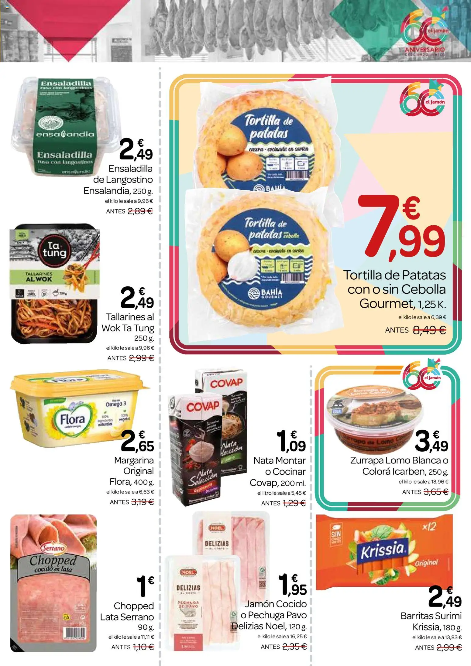 Supermercados El Jamón folleto │ válido desde el 30/07/2026 | Página: 31 | Productos: Δοχείο φοντί, Ensaladilla, Jamón, Langostino