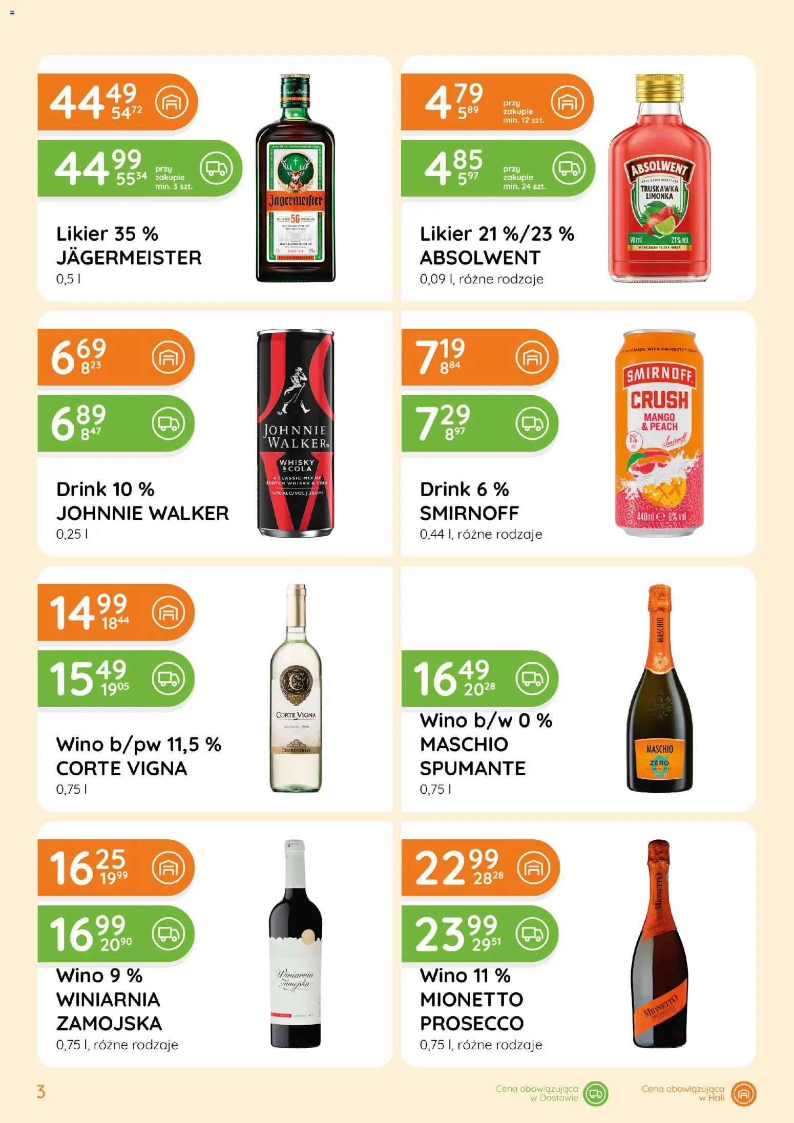 Eurocash gazetka - Ofensywa Alkoholowa od 16.08.2026 | Strona: 3 | Produkty: Limonka, Mionetto prosecco, Jagermeister, Prosecco