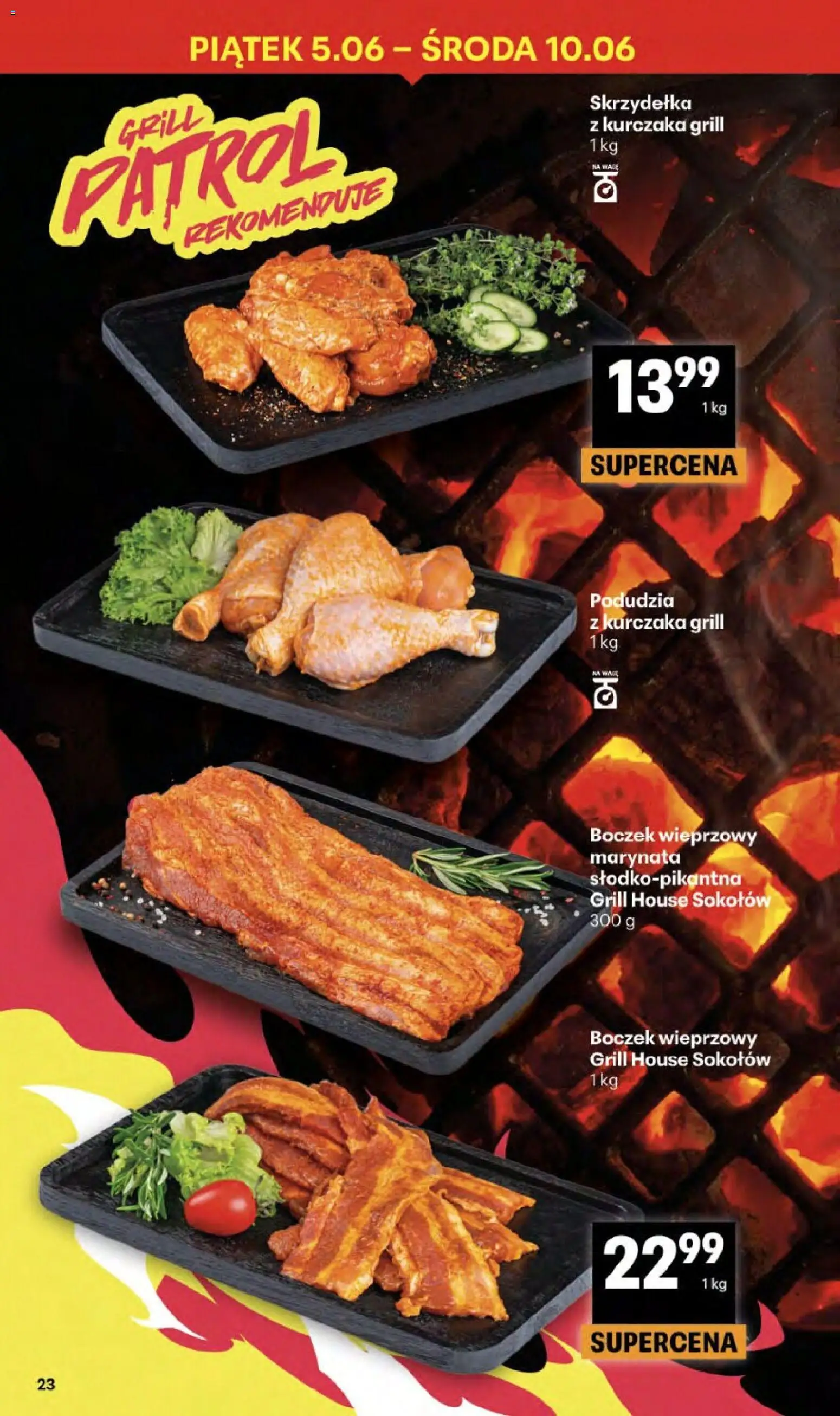 Delikatesy Centrum gazetka - Sklepy Własne od 03.06.2026 | Strona: 23 | Produkty: Boczek wieprzowy, Grill, Boczek