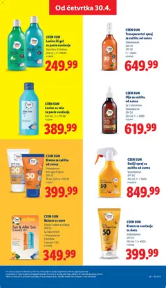 CIEN SUN Ulje za zaštitu od sunca, Sa E vitaminom, Vodootporno, SPF 20, 250 ml - pregled Lidl kataloga - važi od 30.04.2026 | Strana: 63