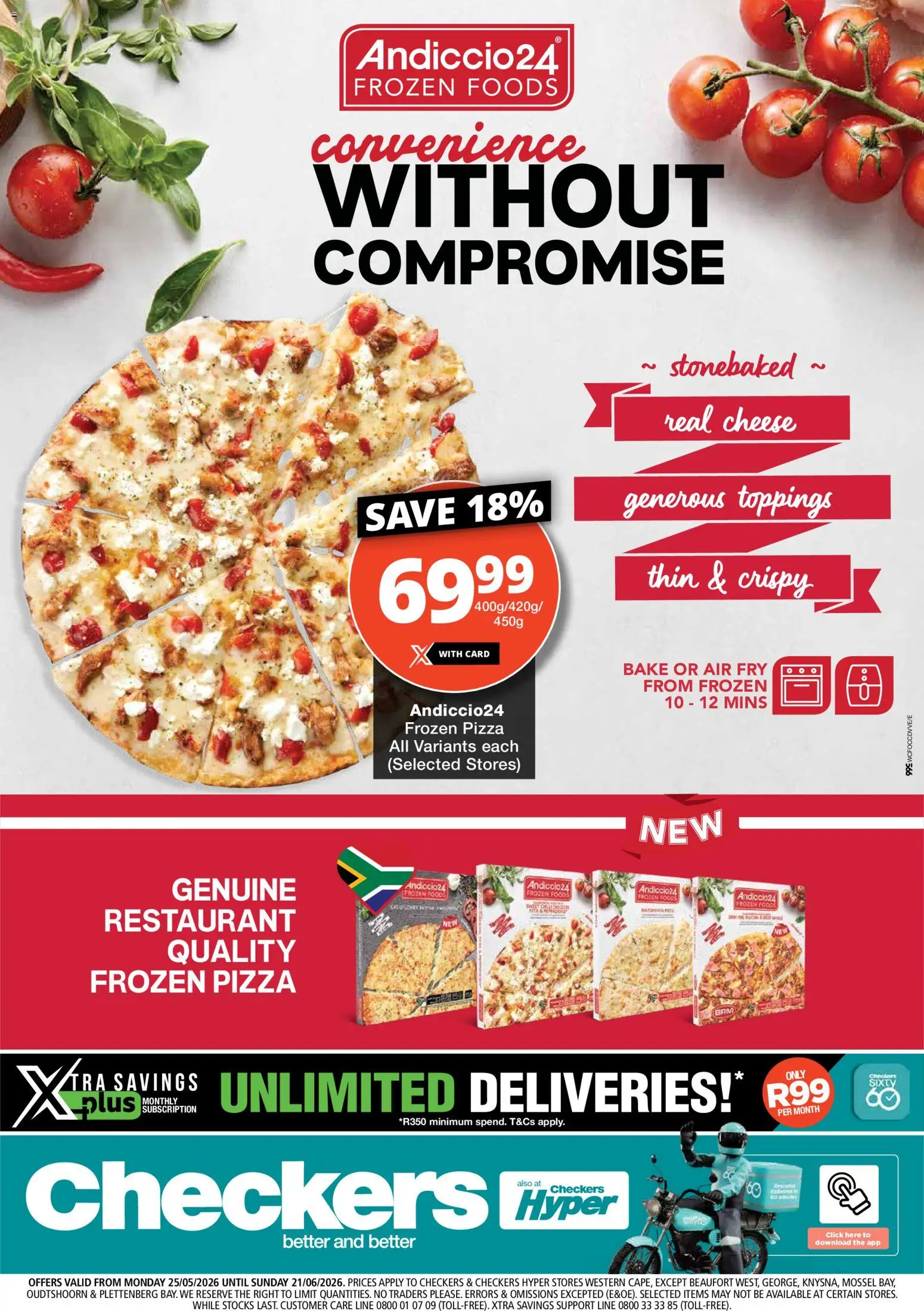 New Checkers catalogue – valid from 25.05.2026 | Page: 1 | Products: Cheese, Pizza