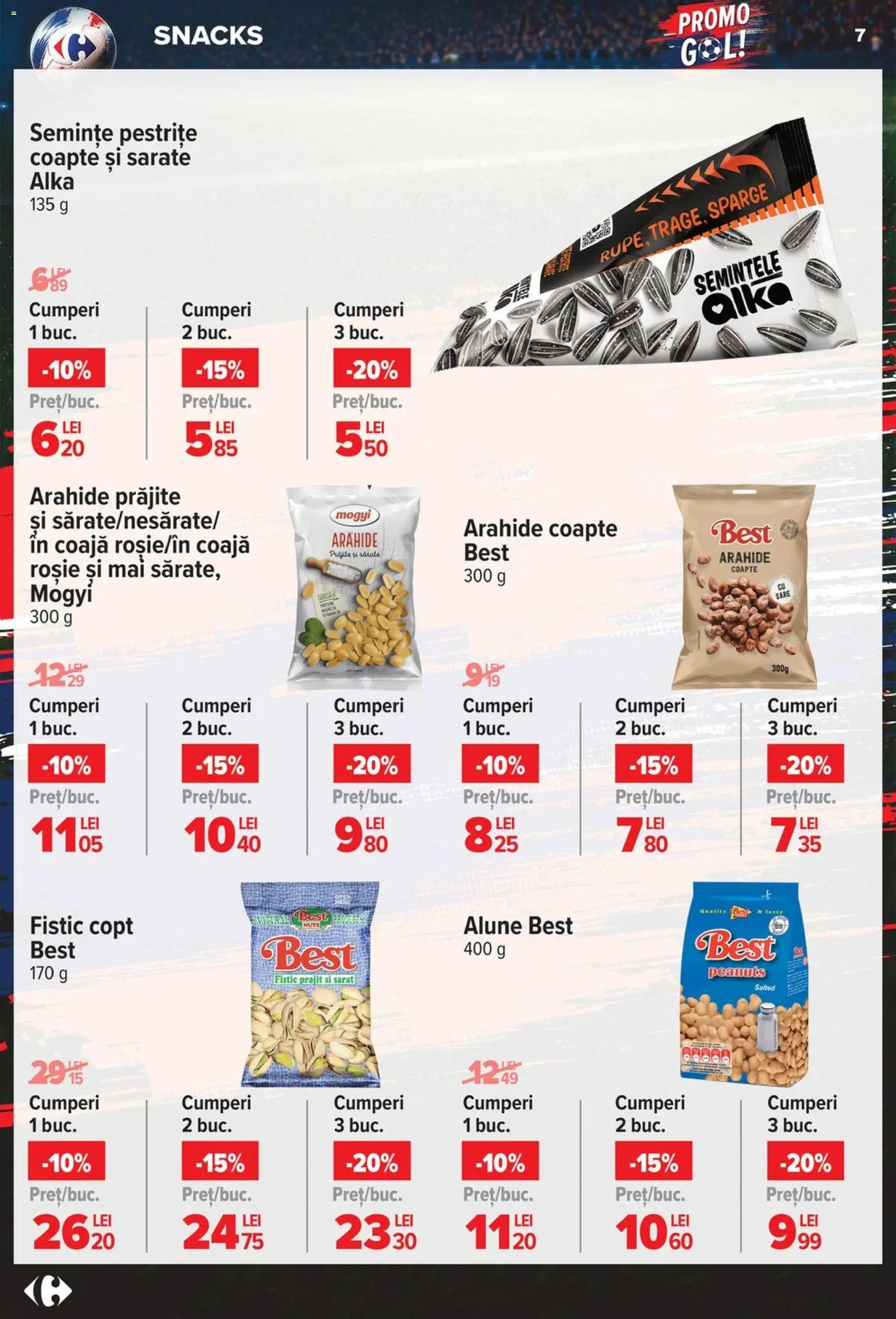 Noul catalog Carrefour – valabil de la 03.06.2026 | Pagină: 7 | Produse: Arahide, Semințe, Alune, Fistic