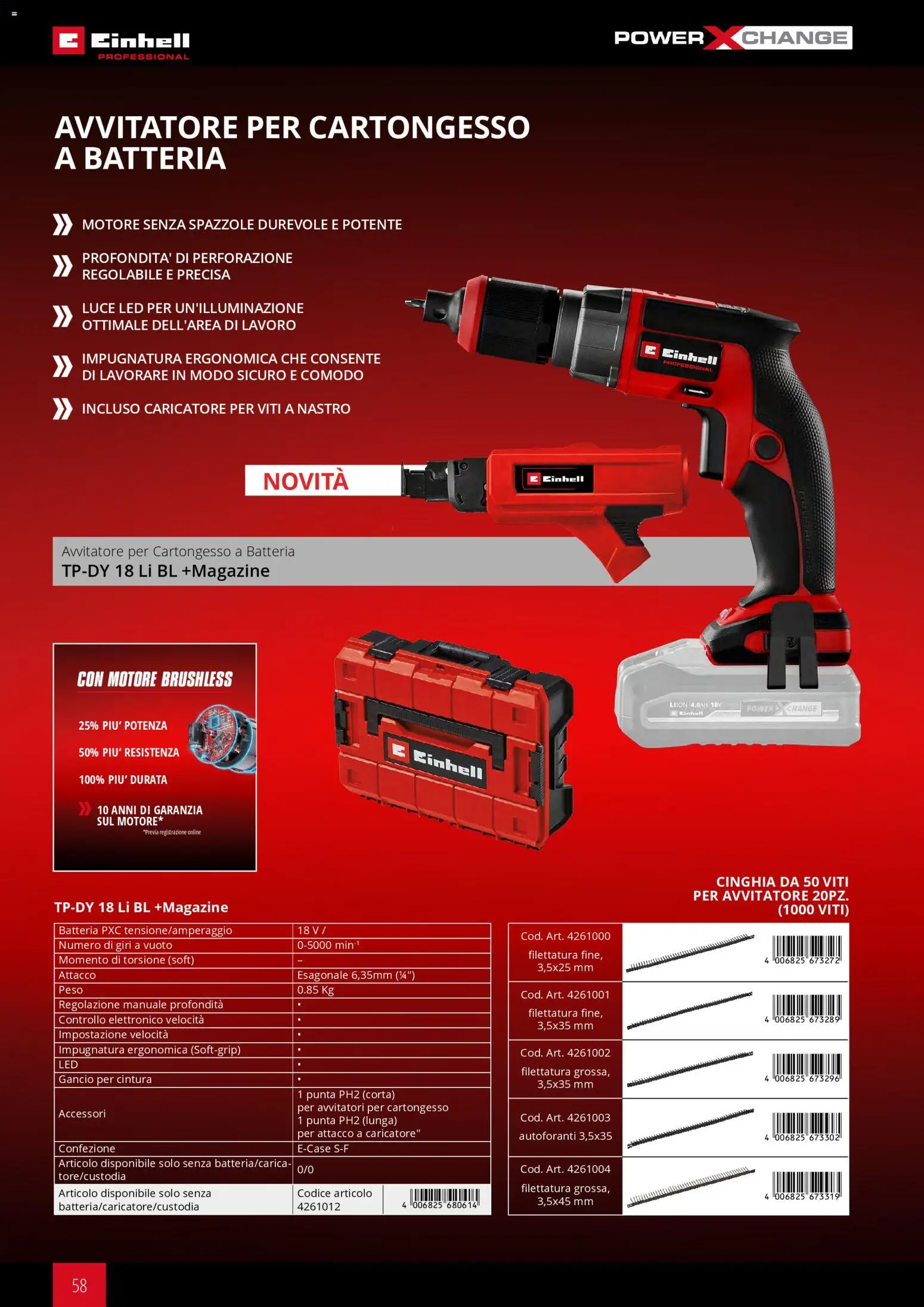 Volantino Einhell del 17.03.2026 | Pagina: 60 | Prodotti: Avvitatore, Cintura, Batteria