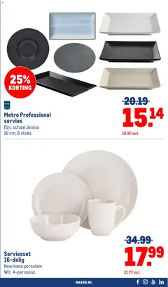 Makro folder - Non food - Voorbeeld van een folder van Makro, geldig van 09-09-2026 | Pagina: 15 | Producten: Serviesset, Servies, Schaal