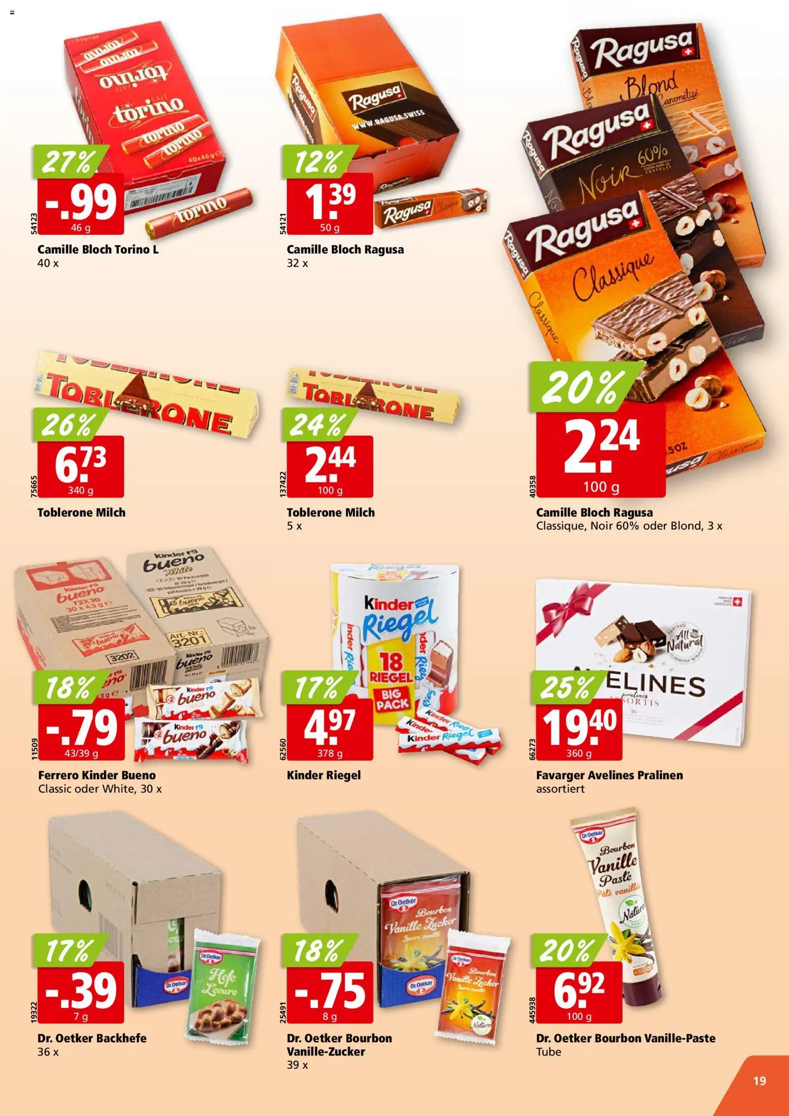 Aligro aktionen Chavannes, Matran, Genf, Sitten – gültig ab 02.11.2026 | Seite: 19 | Produkte: Vanille, Milch, Bourbon
