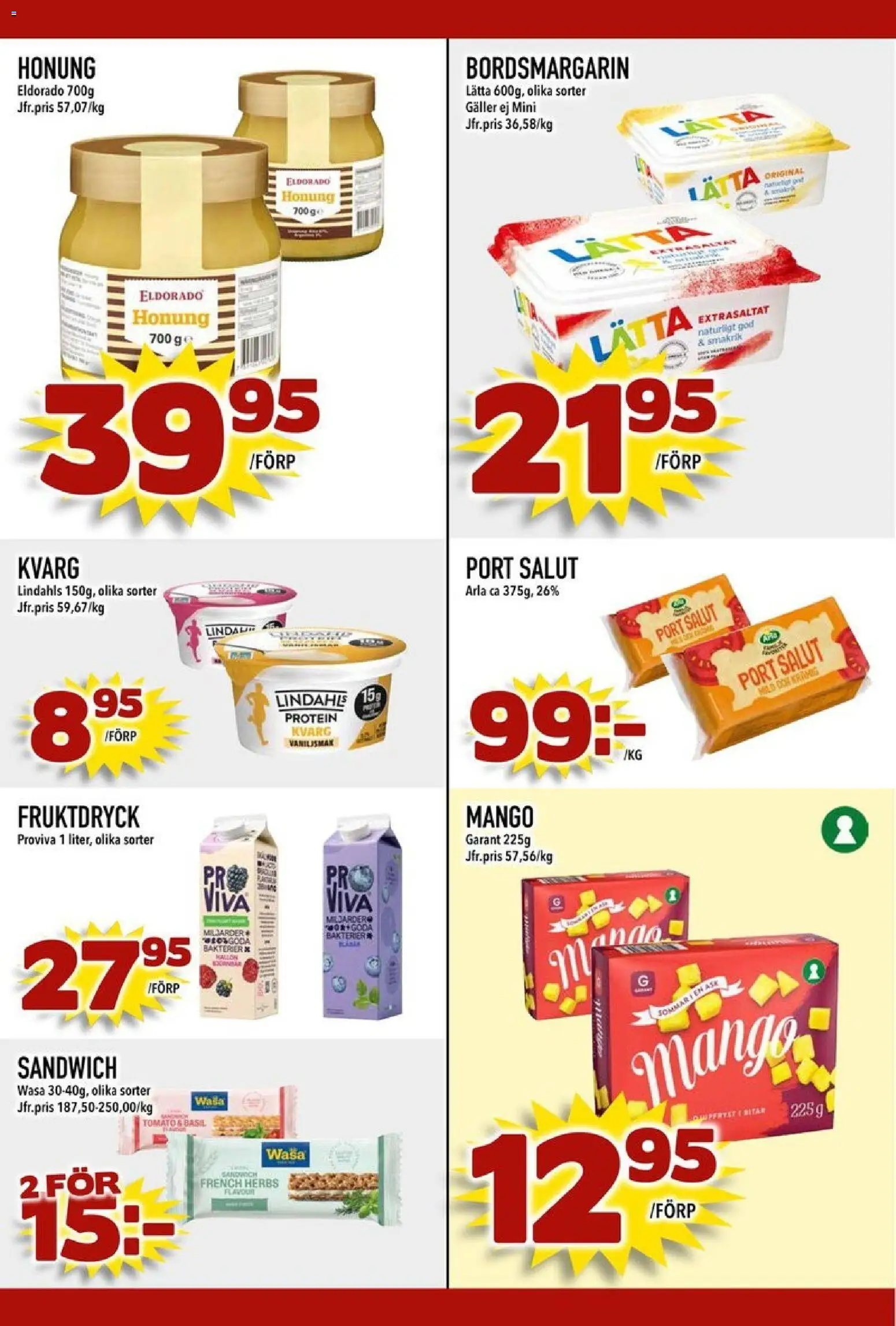 Din Mat reklamblad aktuell från 24/08/2026 | Sida: 4 | Produkter: Galler, Mango, Kvarg, Protein